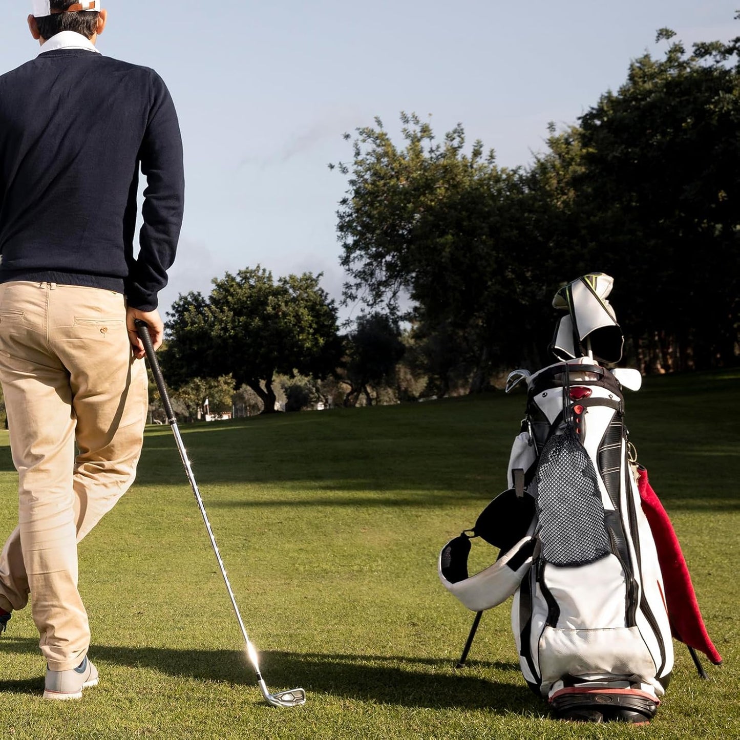 Black Nylon Mesh Golf Pouch, Golf Ball Storage Bag, Black Golfs Ball Bag, Carries 48-56 Golfs Balls, Multi-Purpose Net Pouch, With Locking Drawstring Closure