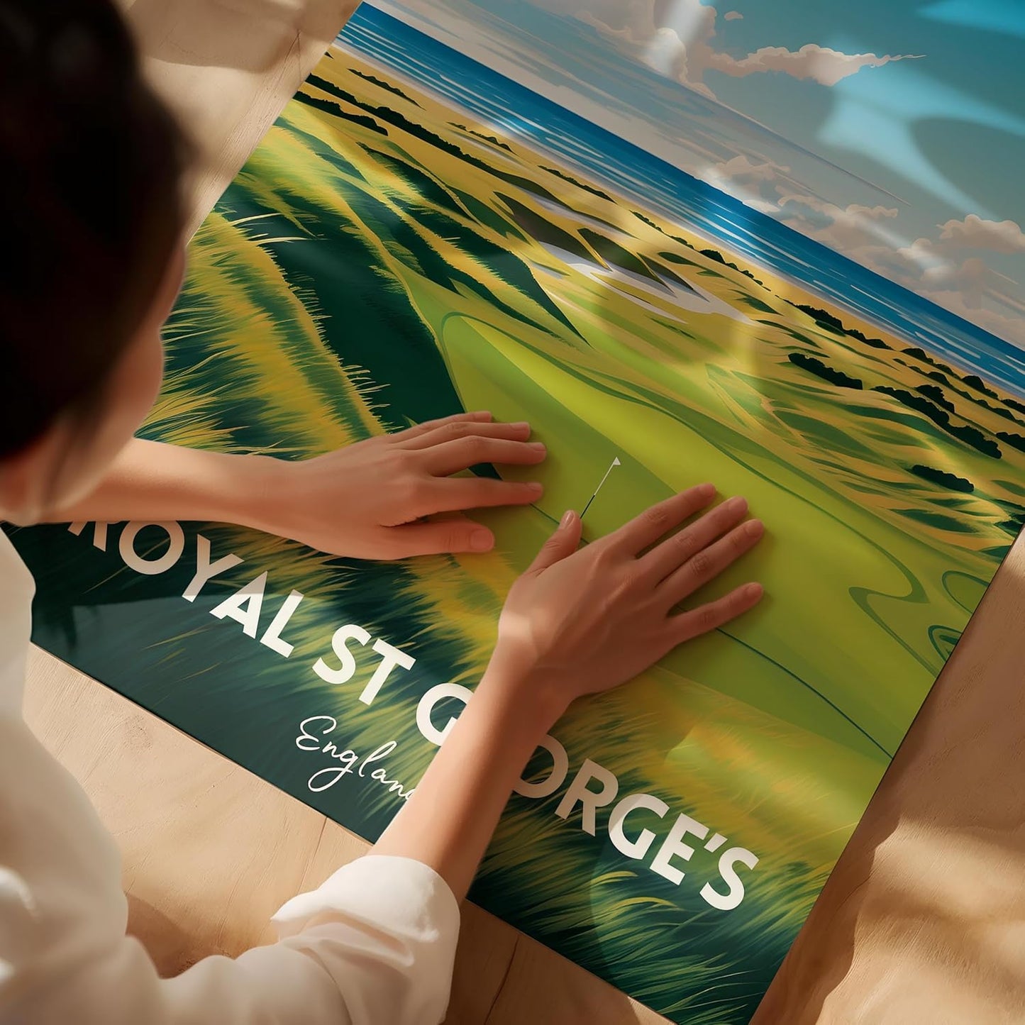 Golf Course Premium Giclee Fine Art Prints - Augusta, Pebble Beach, Pinehurst, Golf Course Posters, Golf Wall Art, Aesthetic Poster for Home Office Decor, Ready to Frame