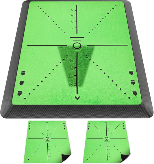 Golf Hitting Mat with Swing Path Tracer – Durable Golf Practice Mat for Indoor/Outdoor Use, Driving & Chipping Training – Golf Training Aid and Gift for Men & Women