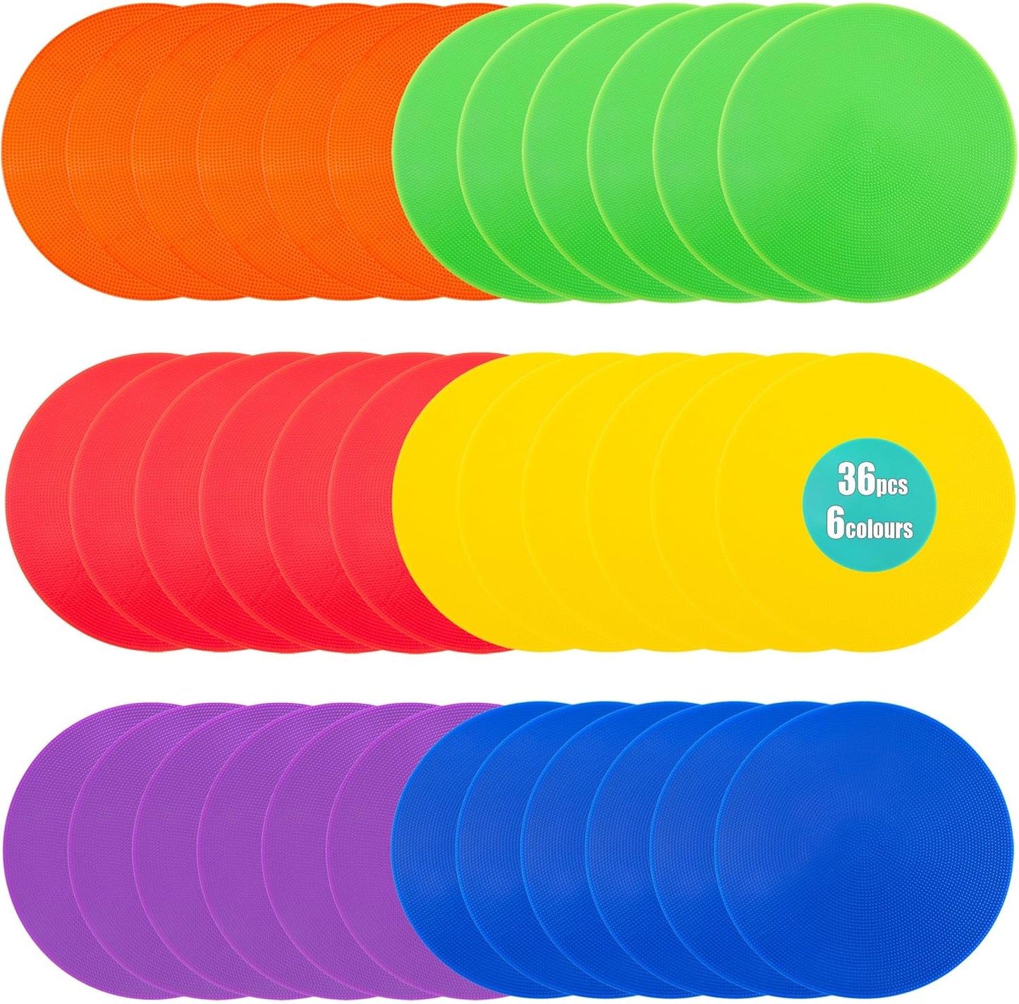 Spot Markers 4.72 Inch 9 Inch Non Slip Rubber Floor Markers Flat Field Cones Poly Dots for Soccer Basketball Sports Speed Agility Training and Drills