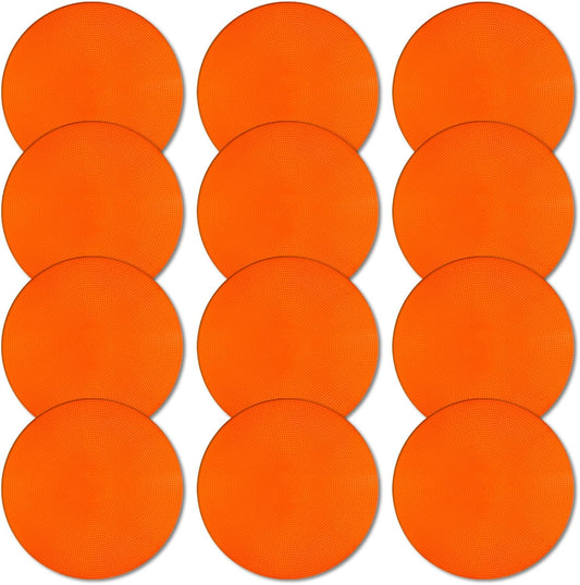 Poly Spot Markers 9 inch Non-Slip Rubber Agility Markers Flat Field Cones Floor Dots for Football, Soccer, Basketball Training Markers, School Activities, Exercise Drills, Social Distancing