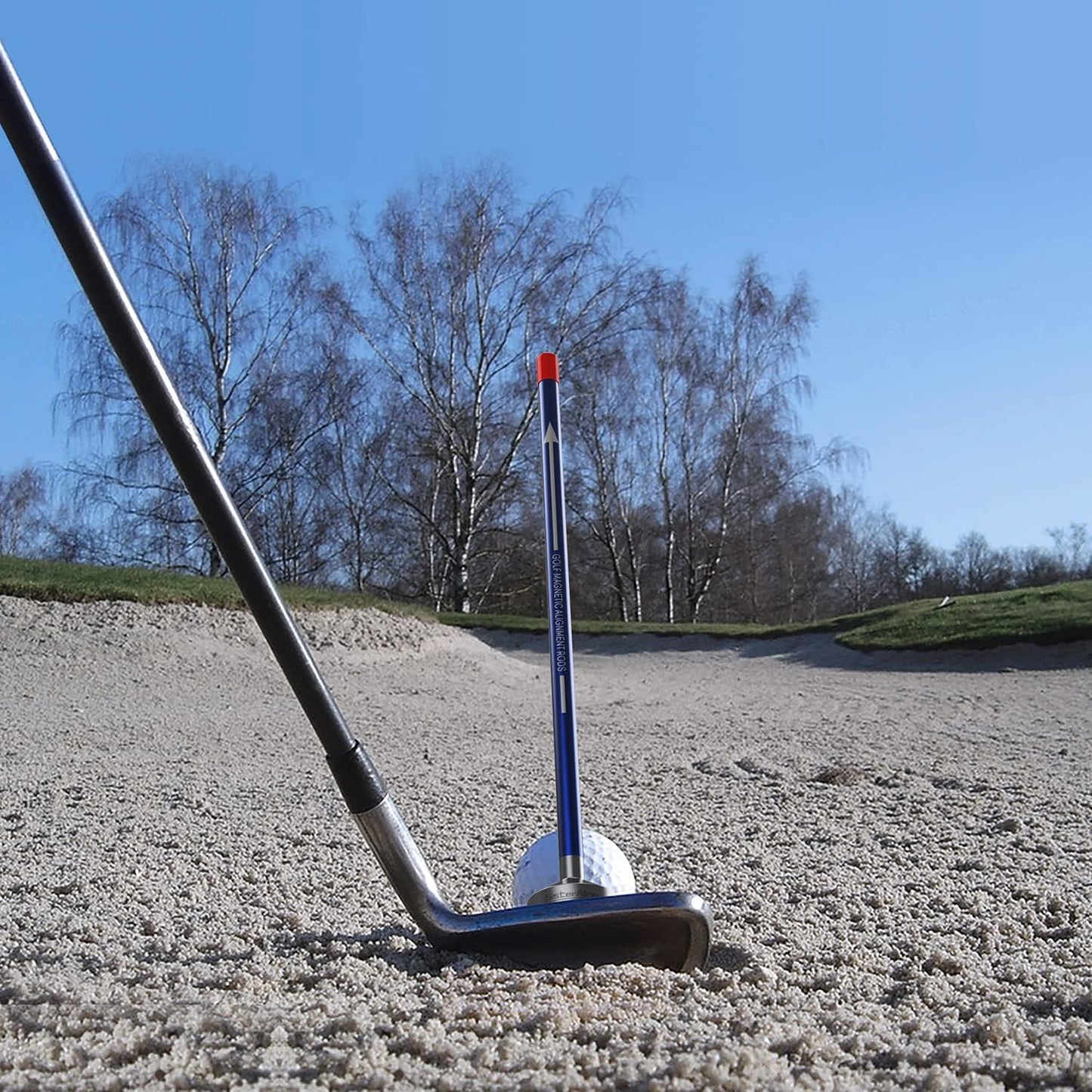 Golf Magnetic Alignment Rods,Golf Club Alignment Sticks,Magnetic Swing Training Aid Accessories Visualize Calibrate Golf Shots,hit The Target with The Right Golf Swing,Golf Gift