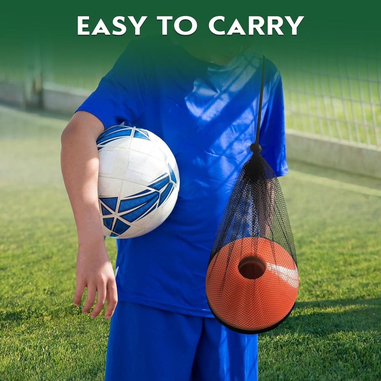 VOGRYE Disc Cones, 25/50/100 Pack, with Carry Bag, 5 Color, for Sports Training, Soccer, Football, Basketball, Coaching, Practice Equipment(25 Pack -5 Color)