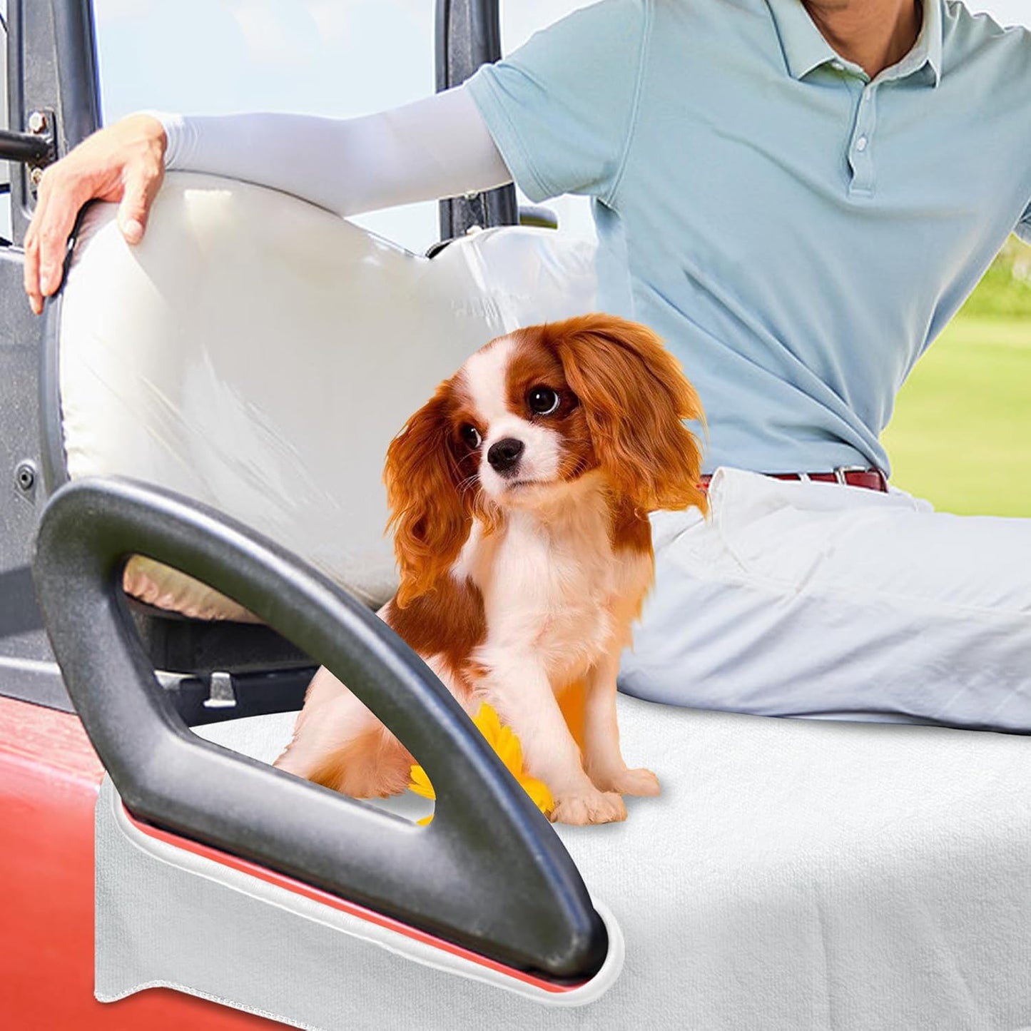 YOKYHOM Golf Cart Seat Covers, Premium Solid Color Golf Cart Seat Towel Blanket, 100% Microfiber, Soft and Comfortable, Fits EZGO, Club Car, and More 2-Seat Golf Carts, 51''x 31''