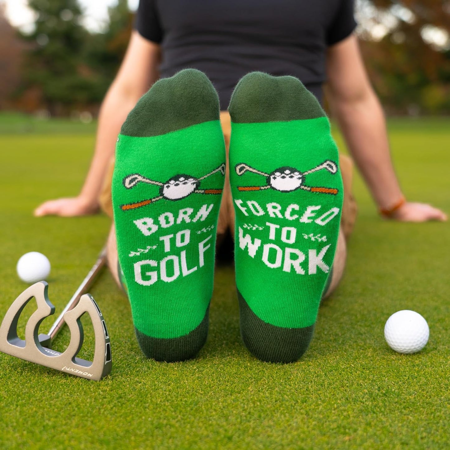 Lavley Funny Golf Socks - Fun gift for golfers - Unisex one size fits most - Great for birthdays or stocking stuffers