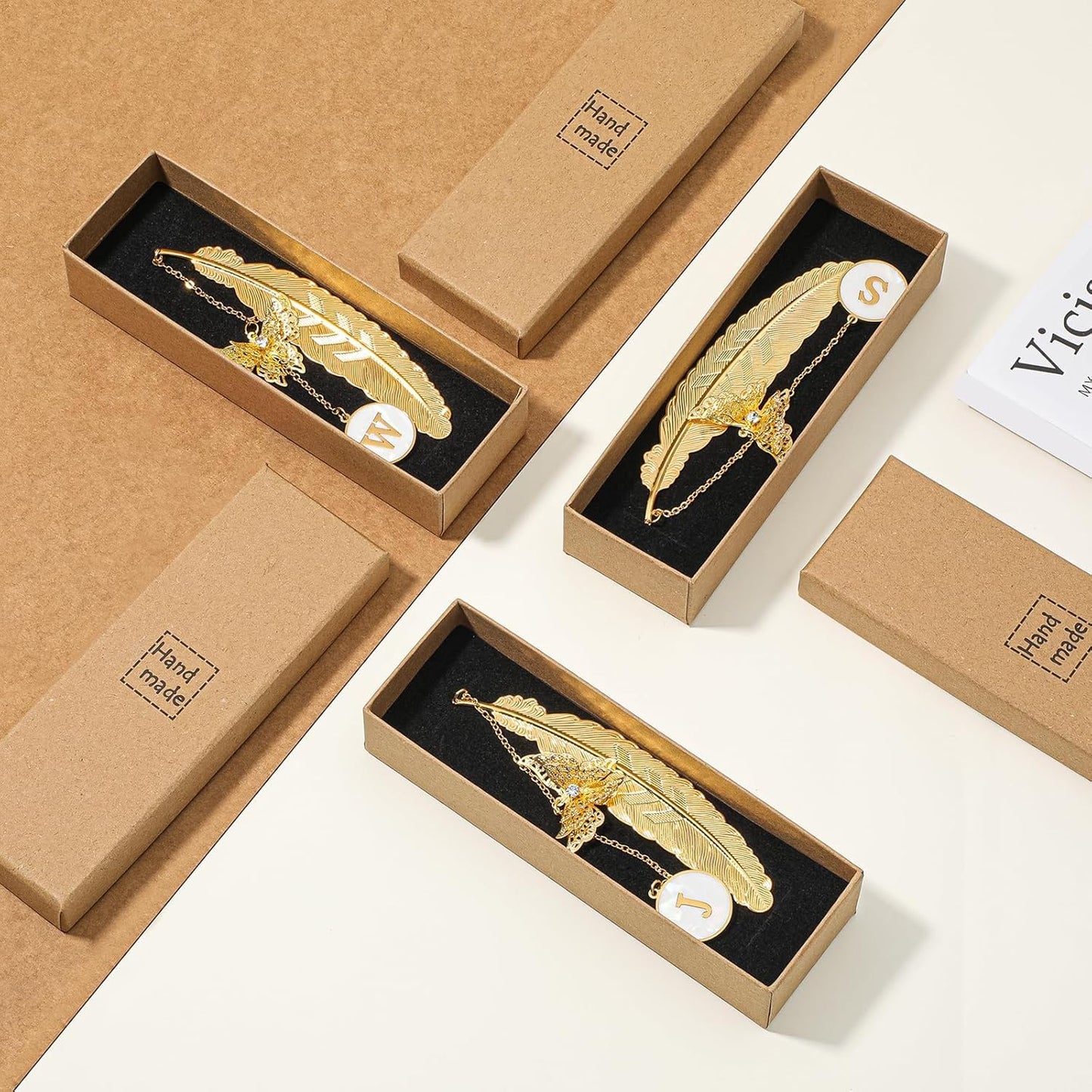 Personalized Initial Metal Butterfly Feather Bookmark for Women Girls Readers Book Lover Birthday Gifts for Women Her Teacher Girlfriend Wife Mom Sister Friend Daughter(A)