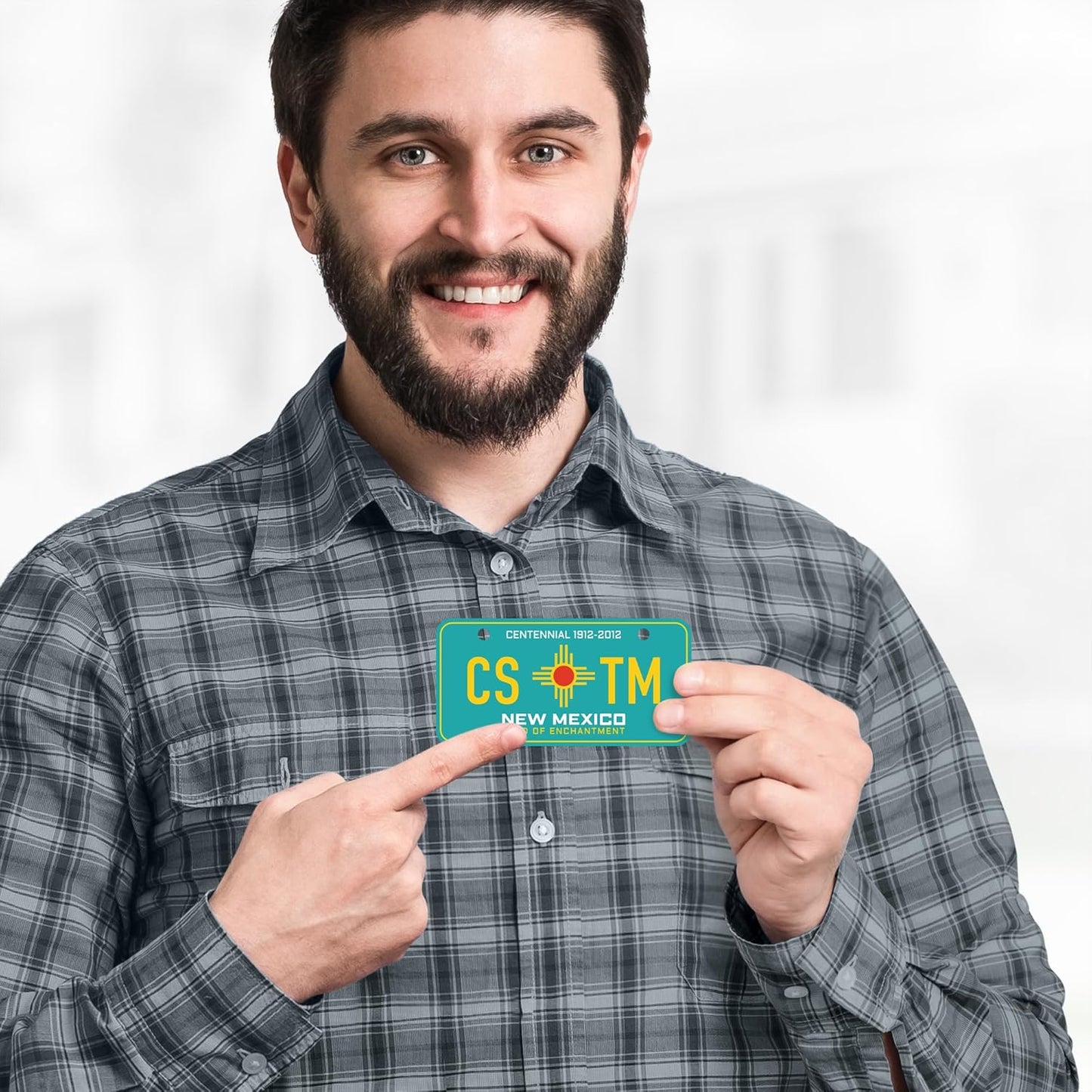 Mini License Plates, Personalized License Plates, Custom for Car, Bikes, ATV, Kids Car, Golf Cart, Jeep, 2x4 Inch, Rust-Free Fade Resistant Aluminum, USA Made by My Sign Center (New Mexico)