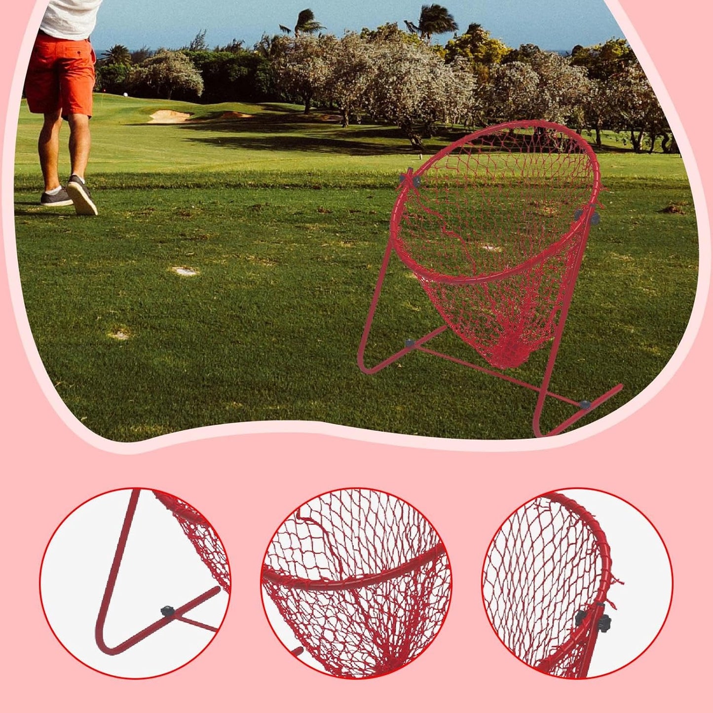 Golf Chipping Practice Net,Training Equipment Home Adjustable Angle Target Accessories for Exercise Pitching Backyard Driving