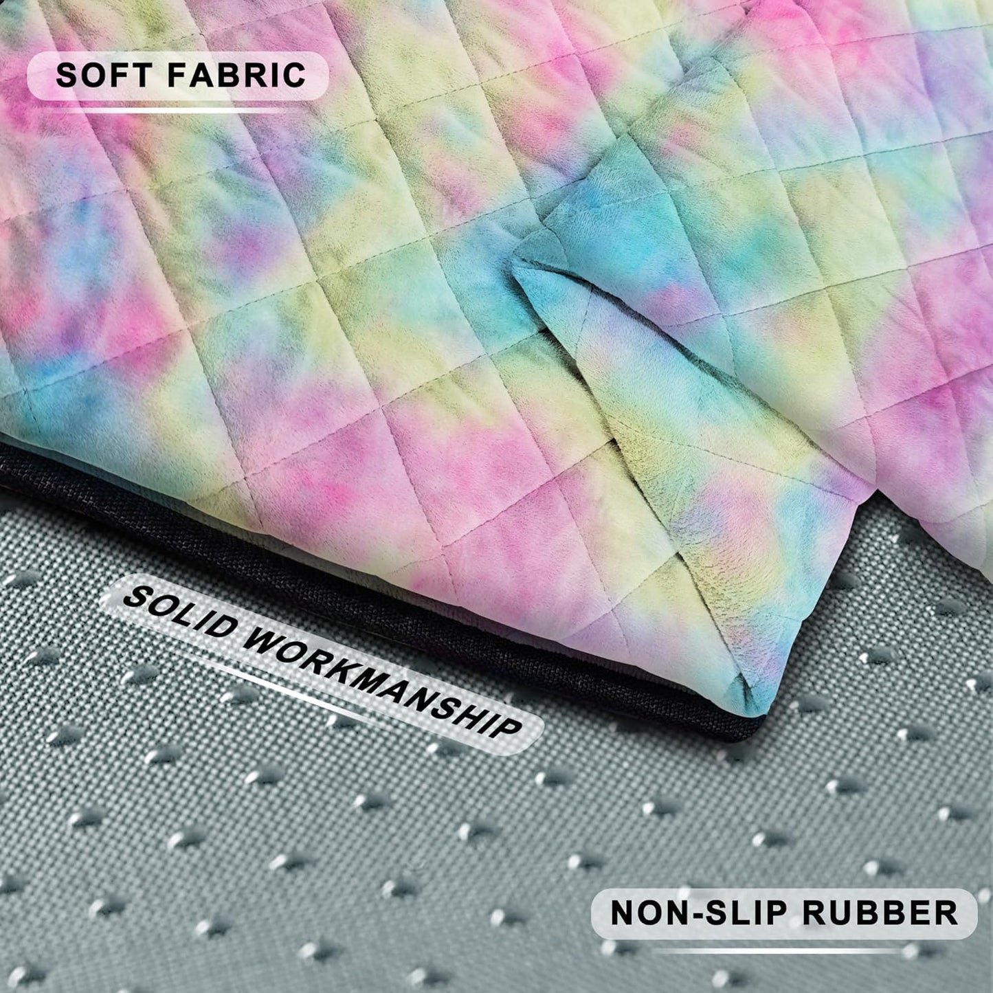 YOKYHOM Golf Cart Seat Covers, Golf Cart Seat Blanket, Bright and Unique Colors, Soft and Comfortable, Suitable for EZGO, Yamaha, Club Car and Other Two-Seat Golf Carts, 51" x 30", Red Yellow Blue