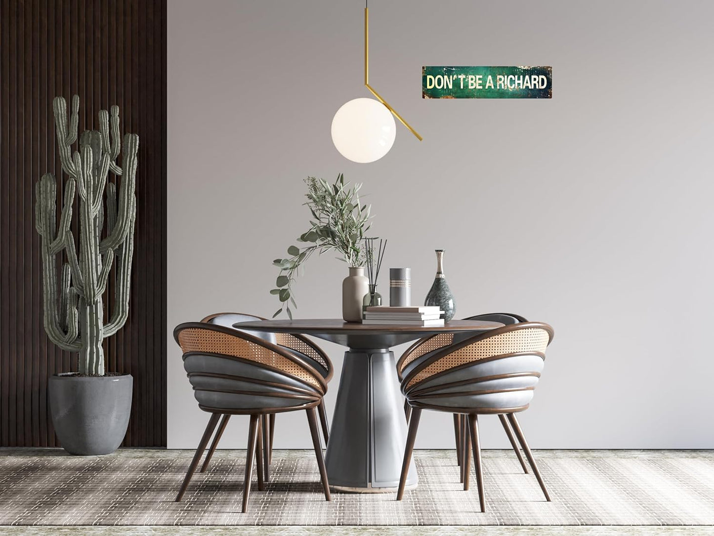 AWISZZZ Vintage Metal Tin Sign Retro Dont Be A Richard Signs Stylish Wall Art Plaques for Home Decor Bathroom Kitchen House and Gothic Wall Decor or as a Unique Poster 16x4 in