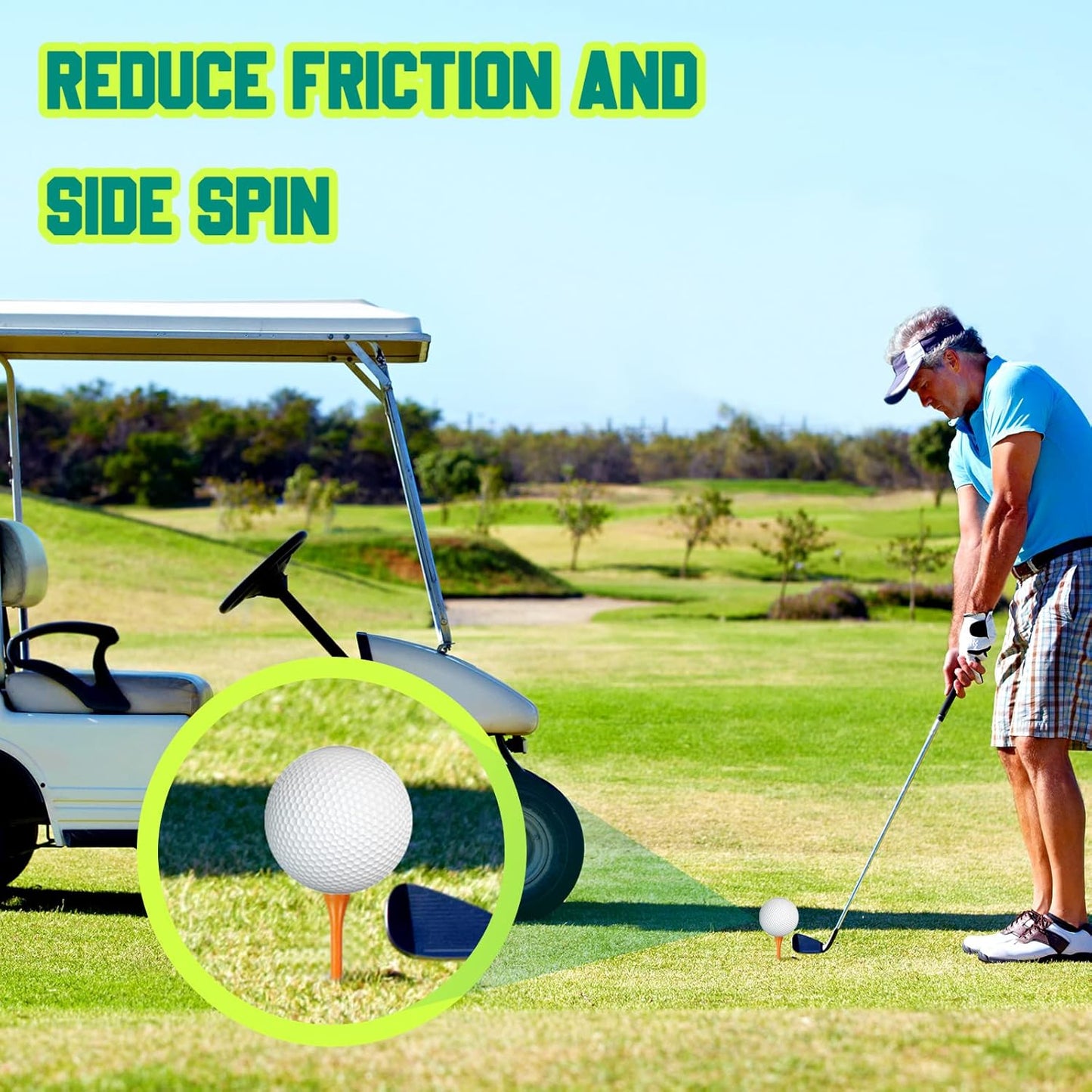 Mudder 600 Pack Golf Tees Bulk Wooden Golf Tees Wood for Men Balls Accessories