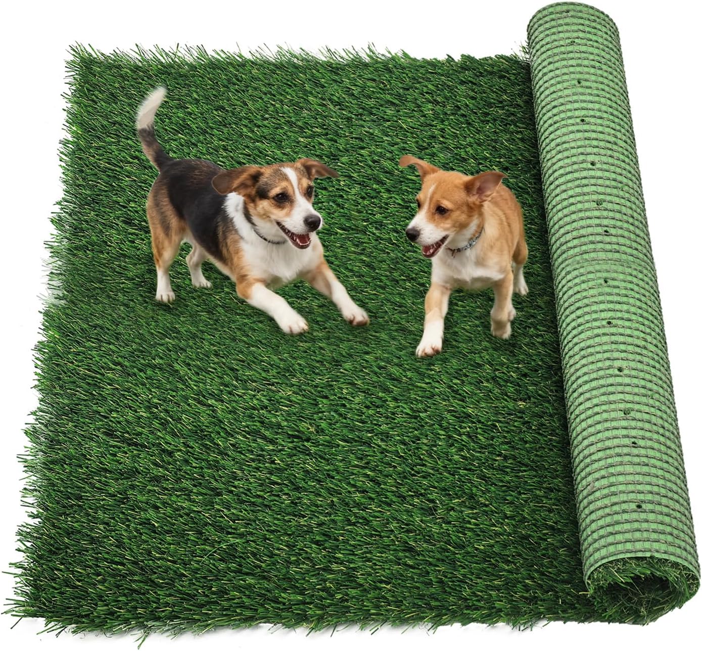 Artificial Grass Rug Outdoor Indoor,1.5 in Thick,Fake Grass Carpet Synthetic Turf Rug Realistic Turf Rug for Garden,Balcony,Patio with Drainage Holes (4FTX6FT)