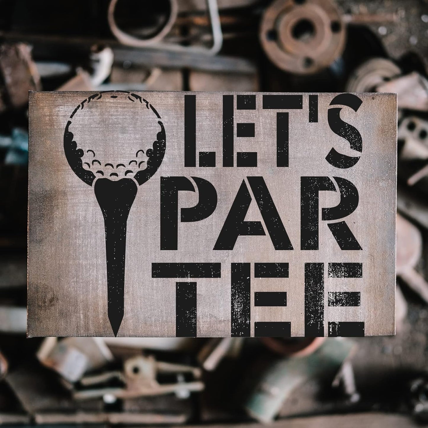 Lets Par Tee Golf Stencil - Lets Stencil, Ideal for Crafting Witty and Whimsical Art