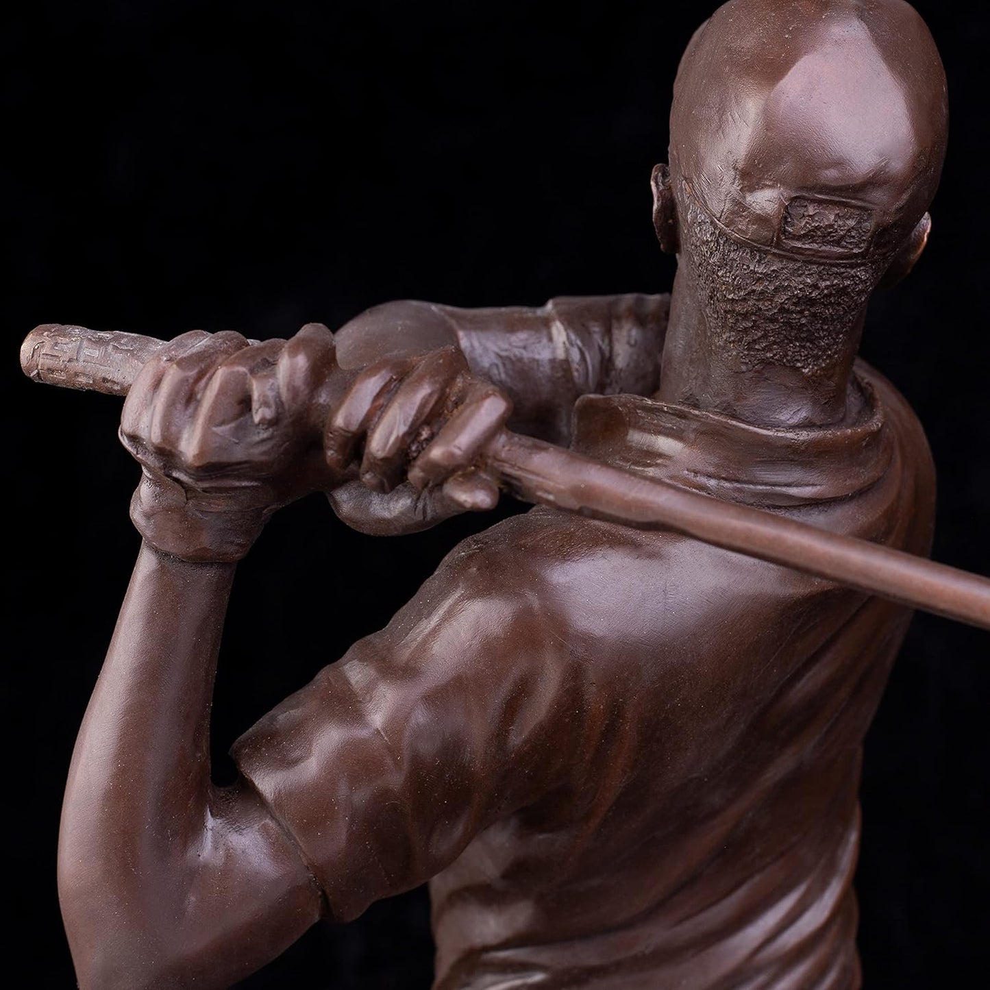 Realong Classical Golf Man Bronze Statue, 22.8'' Bronze Golfer Figurine Sculpture Modern Art Home Office Decor Crafts Ornament Gift