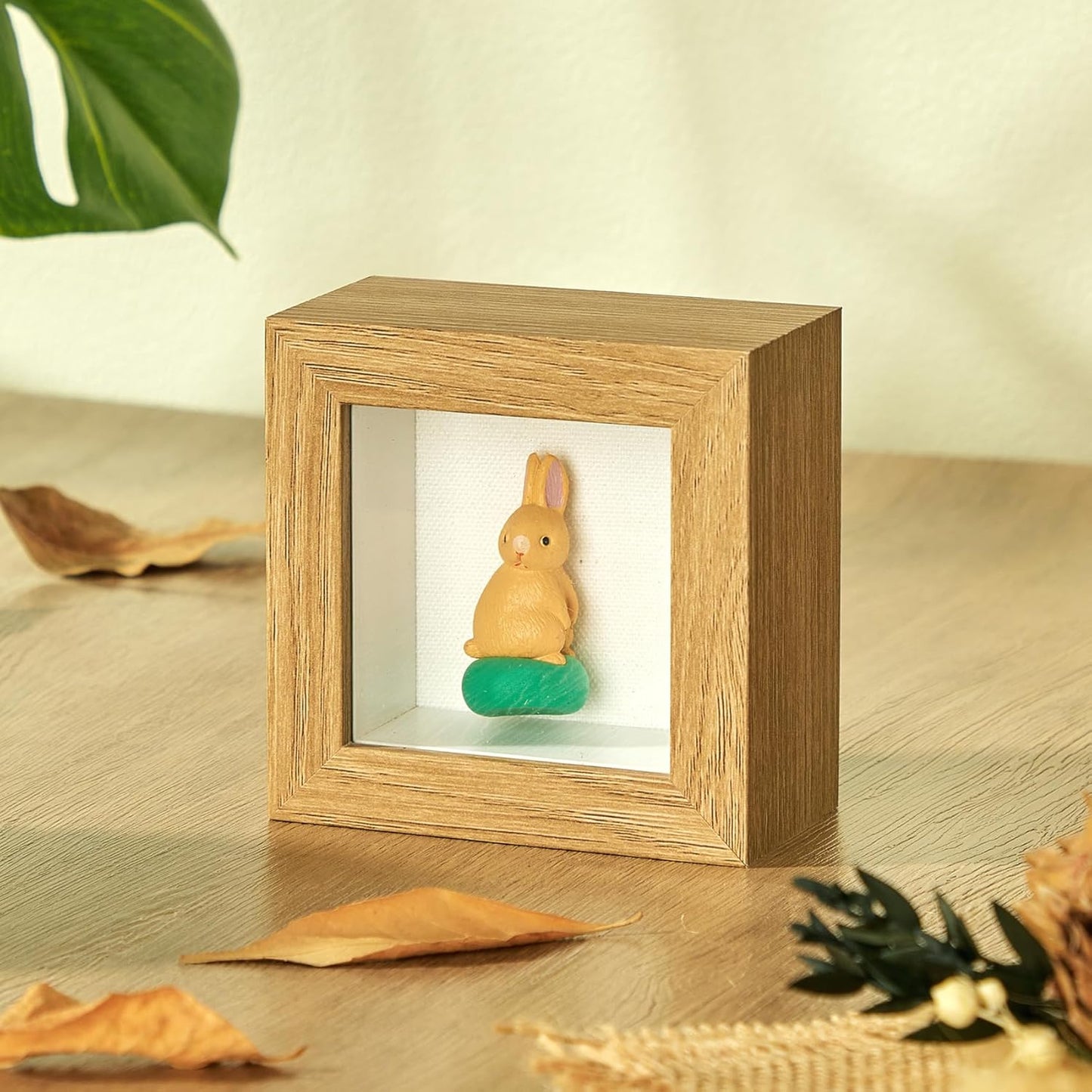 3x3 Mini Shadow Box Display Case Picture Frame with Soft Linen Back,Small Deep Black Shadow Box 3x3 for Flowers Medal Display Case Jersey pet Graduation Memorabilia Baby Ltems Crafts Photos