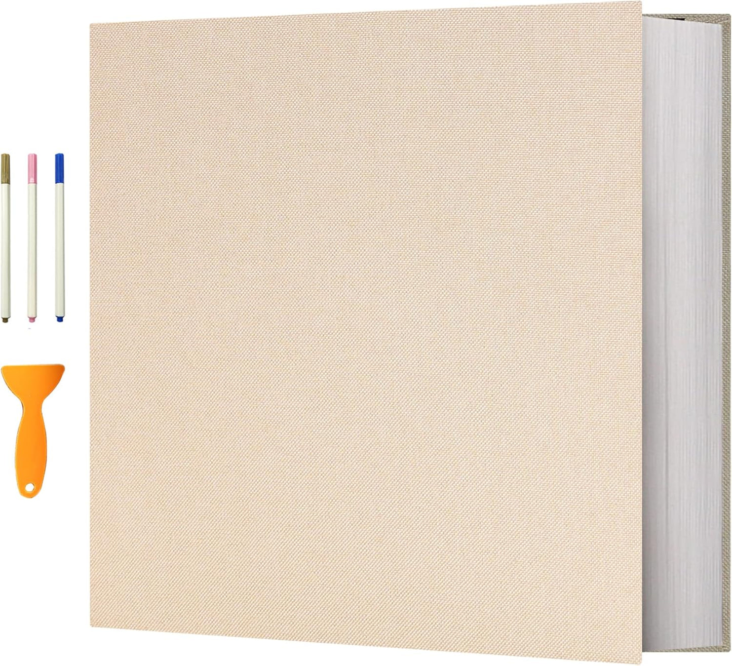 Vienrose Photo Album Self Adhesive 4x6 5x7 3x5 8x10 Scrapbook Album DIY Scrap Book with Metallic Pen 120 Pages