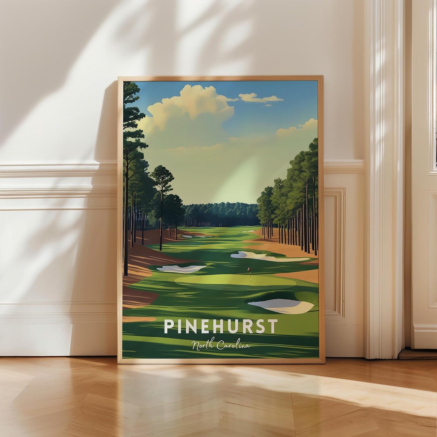 Golf Course Premium Giclee Fine Art Prints - Augusta, Pebble Beach, Pinehurst, Golf Course Posters, Golf Wall Art, Aesthetic Poster for Home Office Decor, Ready to Frame