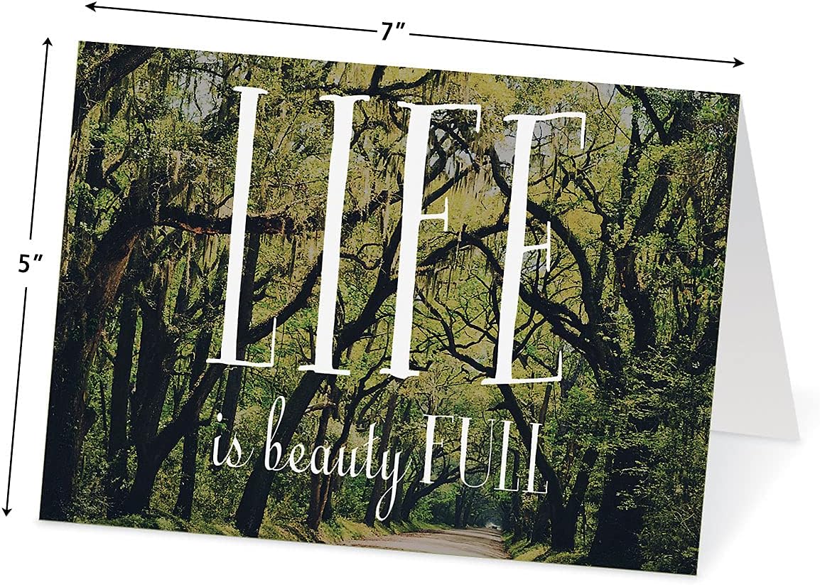 Current Photo Inspirations Thinking of You Friendship Greeting Card Set - Value Pack of 20 Cards With White Envelopes for Friends & Family, 10 Designs, Large 5" x 7" Assortment