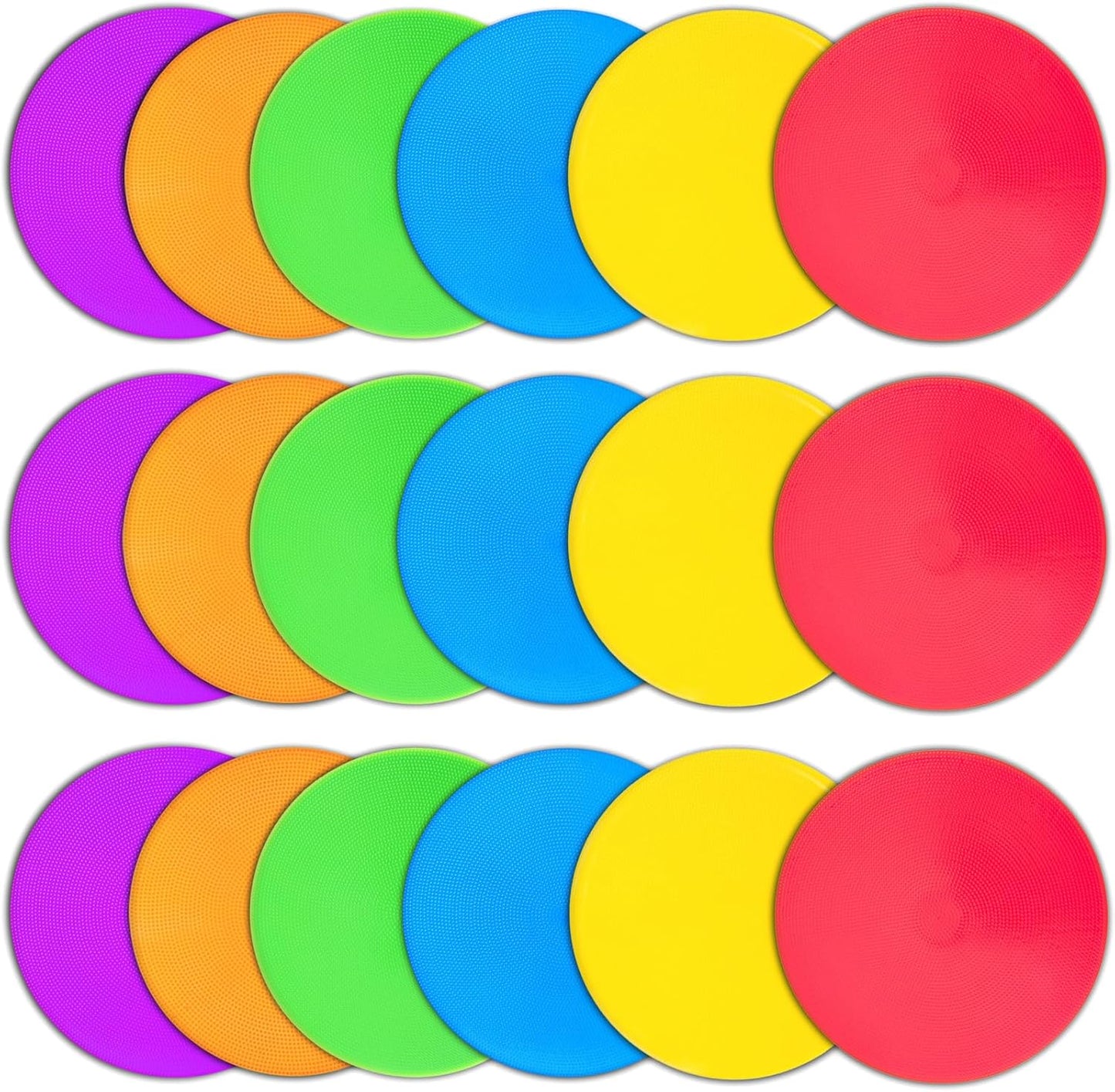 Poly Spot Markers 9 inch Non-Slip Rubber Agility Training Markers Floor Dots Flat Field Cones for Football, Soccer, Basketball, School Exercise Drills, Dance Practice