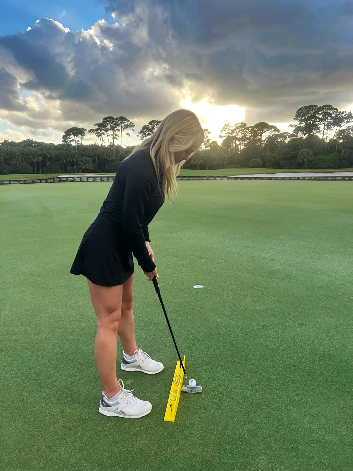 The Putting Arc - T3 Model - Golf Training Aid Used to Perfect Your Putting and Reduce Your Score! - Practice and Master Your Putting Fundamentals! - Golden Yellow