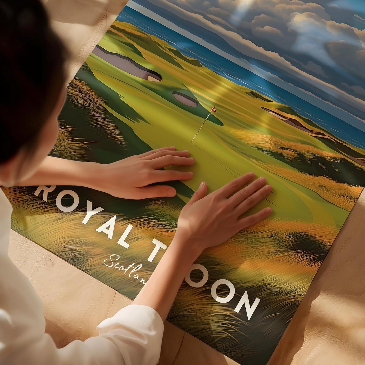 Golf Course Premium Giclee Fine Art Prints - Augusta, Pebble Beach, Pinehurst, Golf Course Posters, Golf Wall Art, Aesthetic Poster for Home Office Decor, Ready to Frame