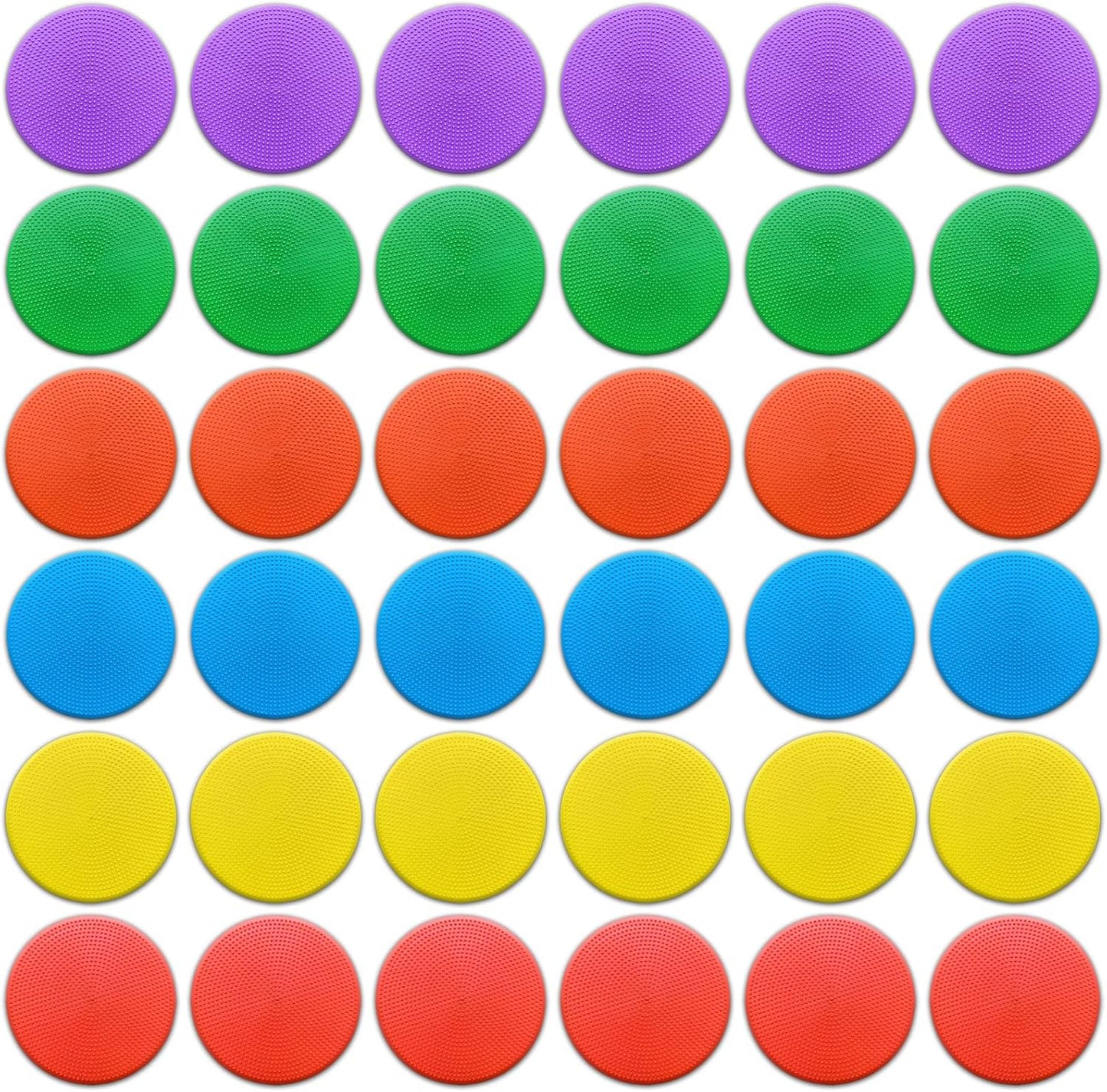 Poly Spot Markers 9 inch Non-Slip Rubber Agility Training Markers Floor Dots Flat Field Cones for Football, Soccer, Basketball, School Exercise Drills, Dance Practice