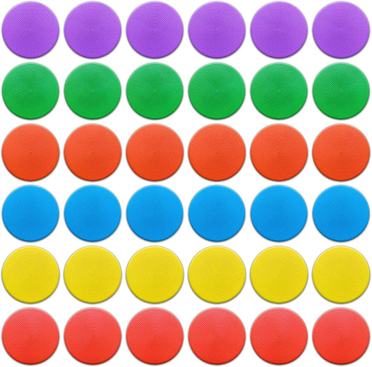 Poly Spot Markers 9 inch Non-Slip Rubber Agility Training Markers Floor Dots Flat Field Cones for Football, Soccer, Basketball, School Exercise Drills, Dance Practice