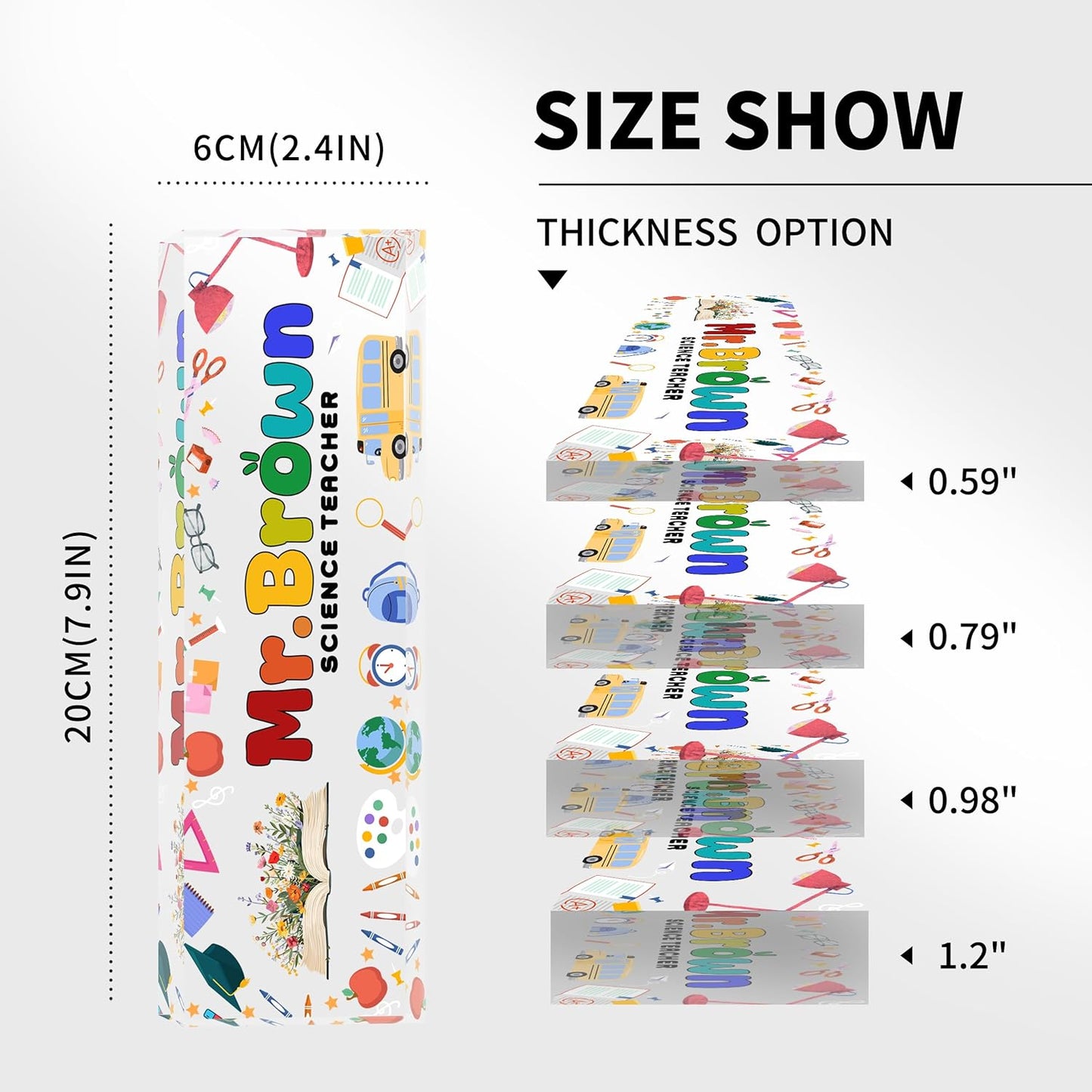 Custom Name Plate for Desk, Teacher Desk Name Plate Personalized, Office Desk Decor for Women and Men, Employee Appreciation Gifts Office Gifts for Teacher