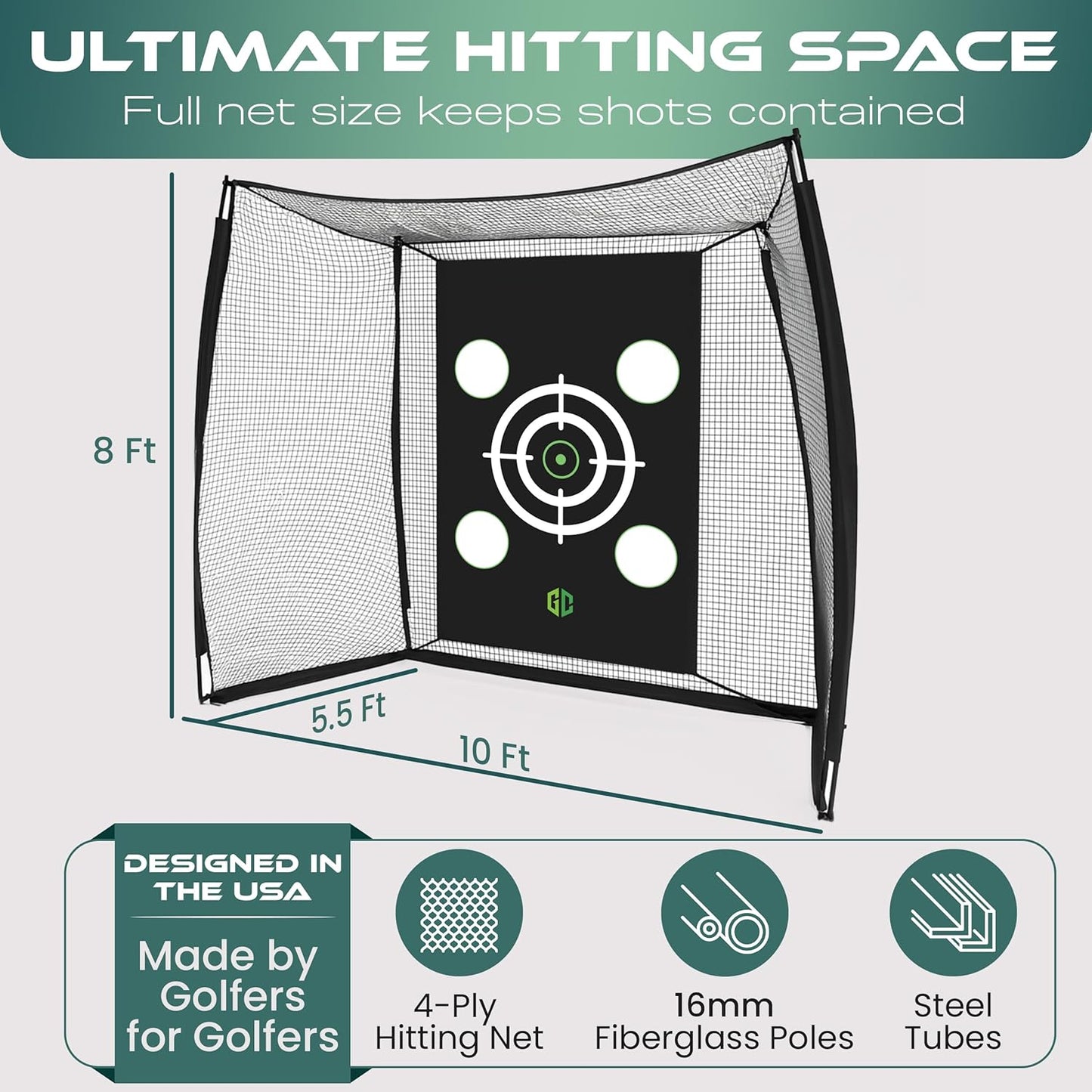 GrdnCare Heavy-Duty Golf Hitting Net