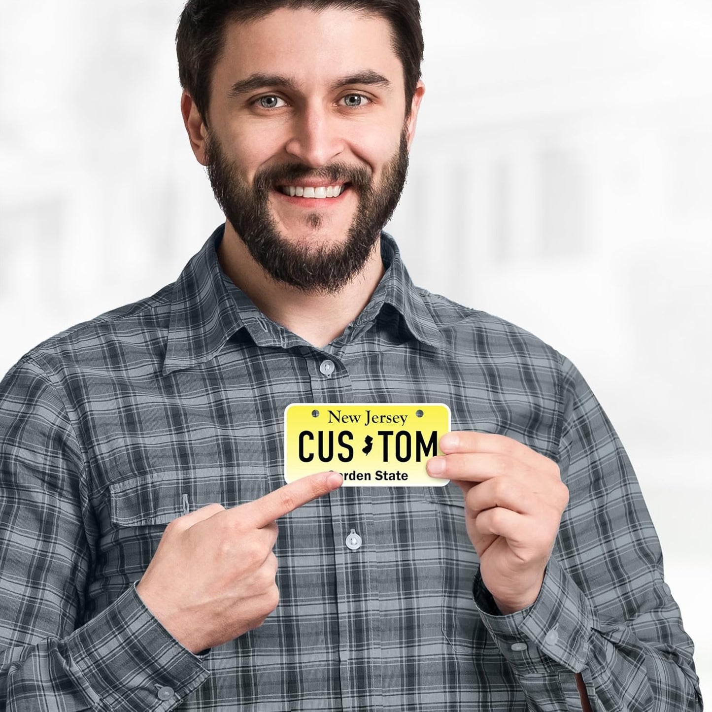 Mini License Plates, Personalized License Plates, Custom for Car, Bikes, ATV, Kids Car, Golf Cart, Jeep, 2x4 Inch, Rust-Free Fade Resistant Aluminum, USA Made by My Sign Center (New Jersey)