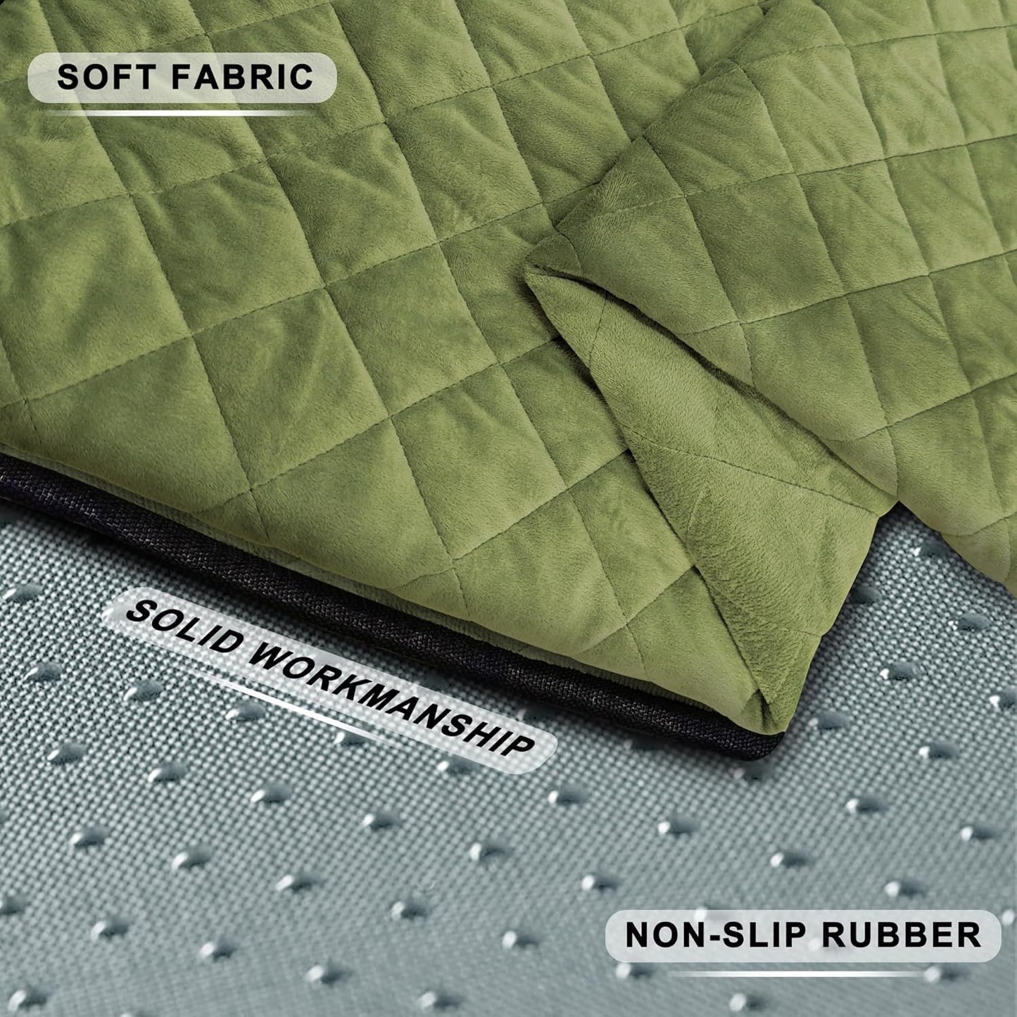 YOKYHOM Golf Cart Seat Covers, Golf Cart Seat Towel Blanket, Short Plush Surface, Soft and Comfortable, Suits EZGO, Yamaha, Club Car and Other 2-Seat Golf Carts, 51"x 30.5", Grass Green