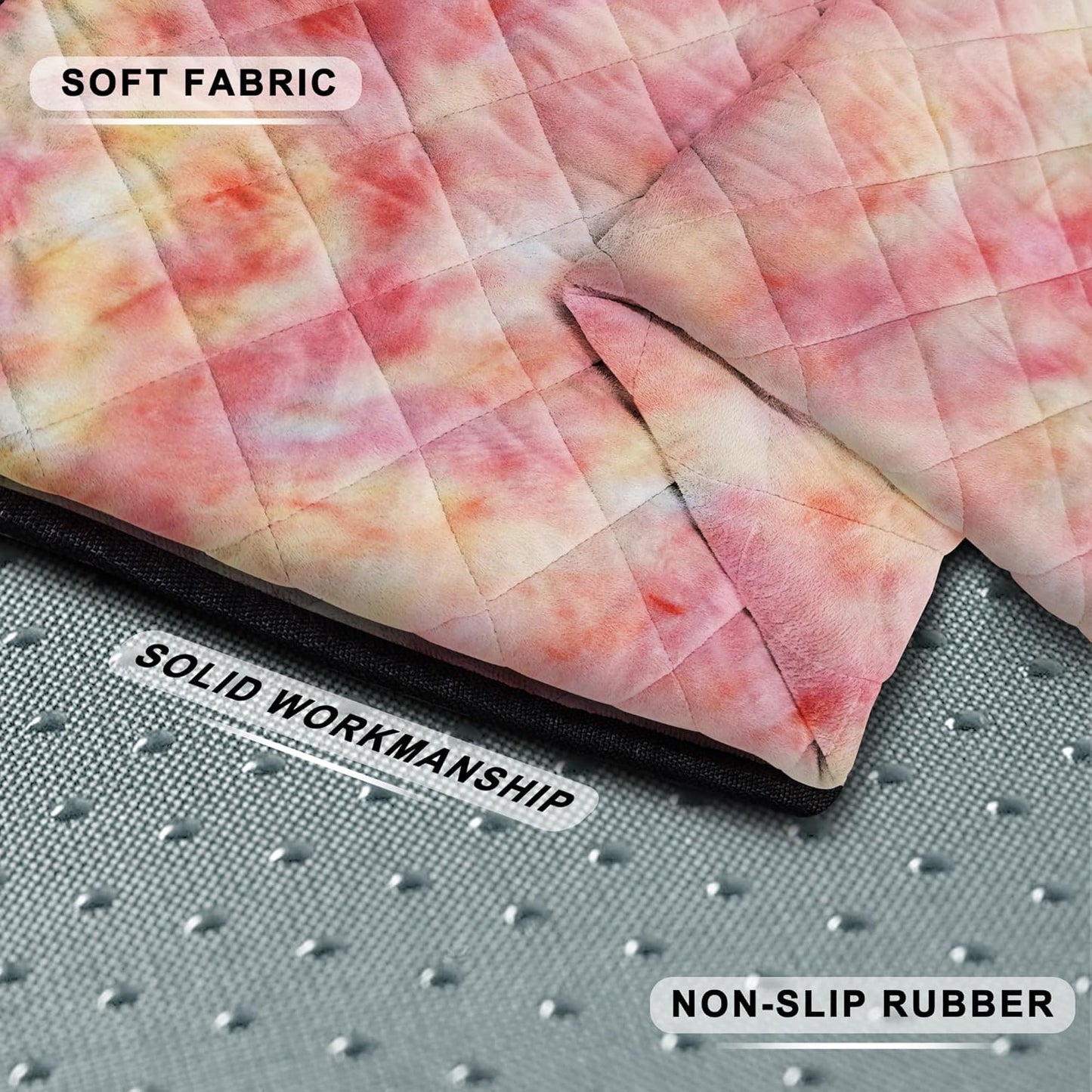 YOKYHOM Golf Cart Seat Covers, Golf Cart Seat Blanket, Bright and Unique Colors, Soft and Comfortable, Suitable for EZGO, Yamaha, Club Car and Other Two-Seat Golf Carts, 51" x 30", Red Yellow