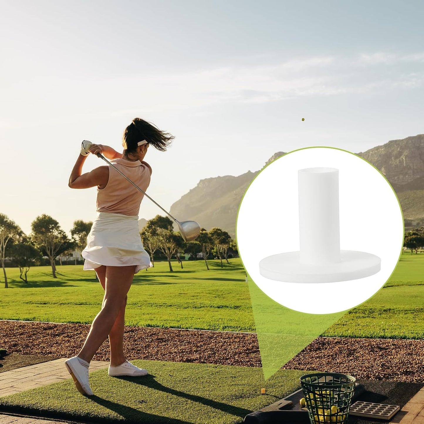 PATIKIL Rubber Golf Tee, Golf Practice Tees Training Driving Range Tee Stable Golf Ball Holder for Outdoor Indoor Hitting Mat Golf Mat