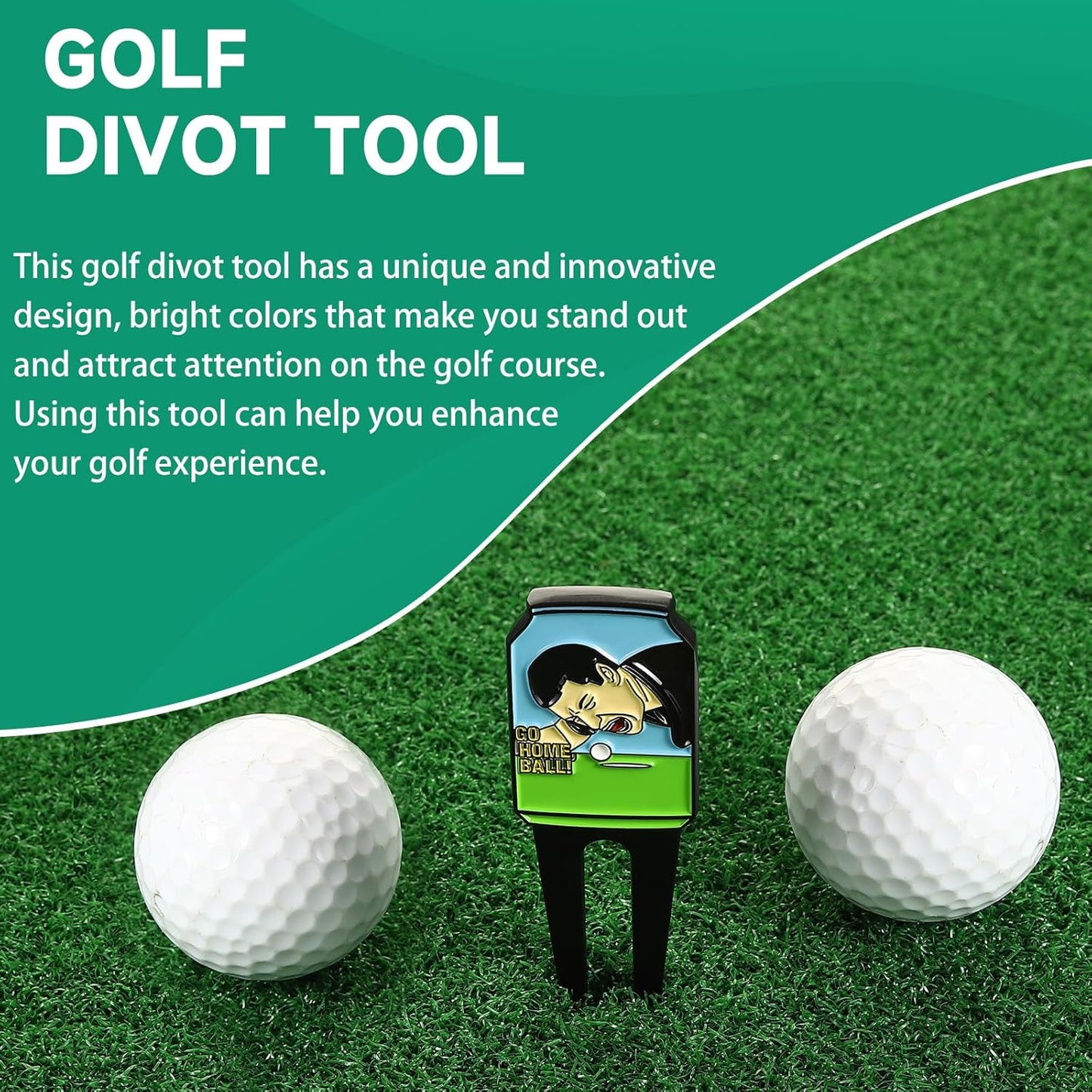 Happy Golf Divot Tool, Funny Golf Divot Repair Tool, Classic Happy Gil-More Putt Buddies Divot Tool, Premium Divit Golf Tool Gifts for Men Women Golfers