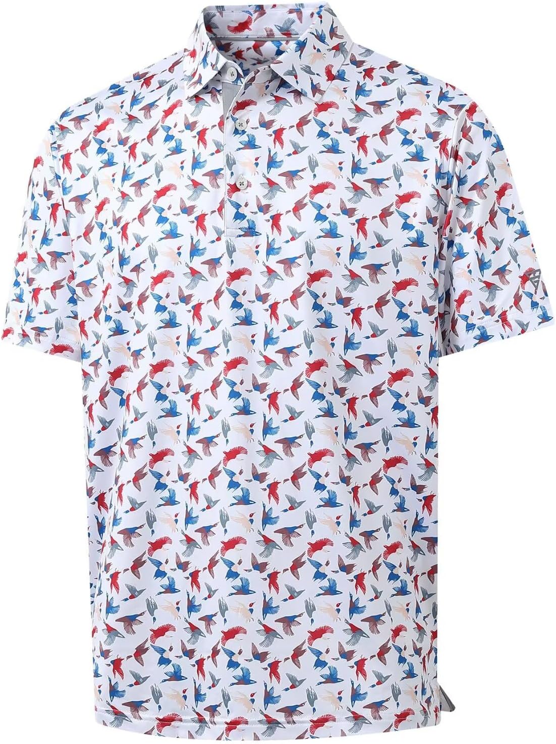 M MAELREG Mens Golf Shirt Short Sleeve Dry Fit Print Moisture Wicking Performance Patterns Collared Polo Shirt