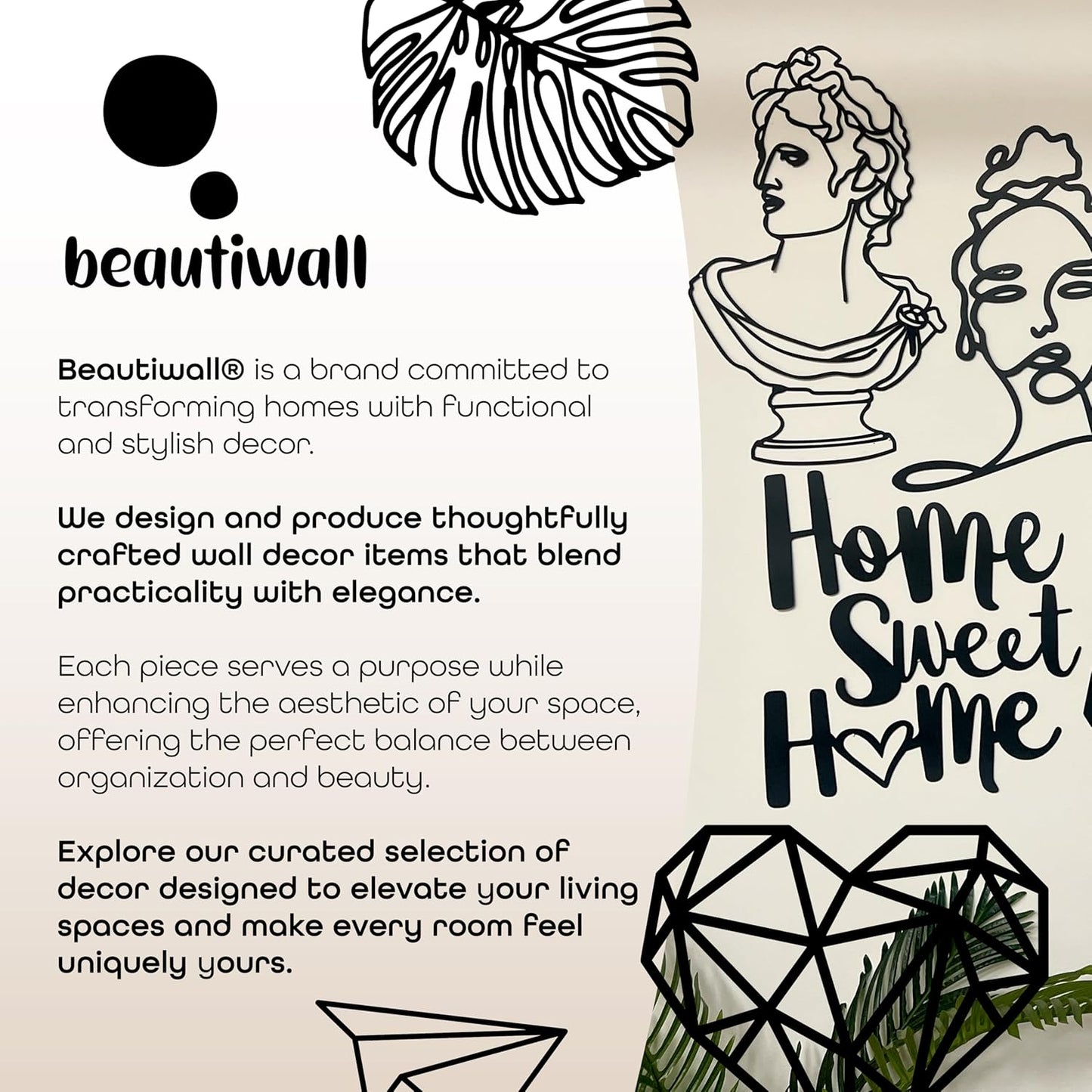 Key Holder Steel Metal Wall Key Hanger with Hooks for car, Apartment, Storage, Keys Black. Adhesive Tape Included.