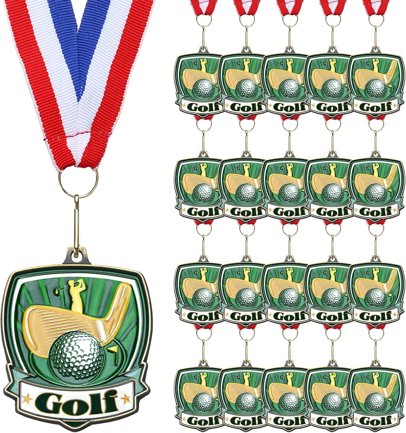 10/20 /30/40 Pcs Award Medals Bulk Sports Medals with Neck Ribbons 2.4 Inch Winner Award Trophy Prize Gift for Sports Themed Party Favors Tournaments School Match