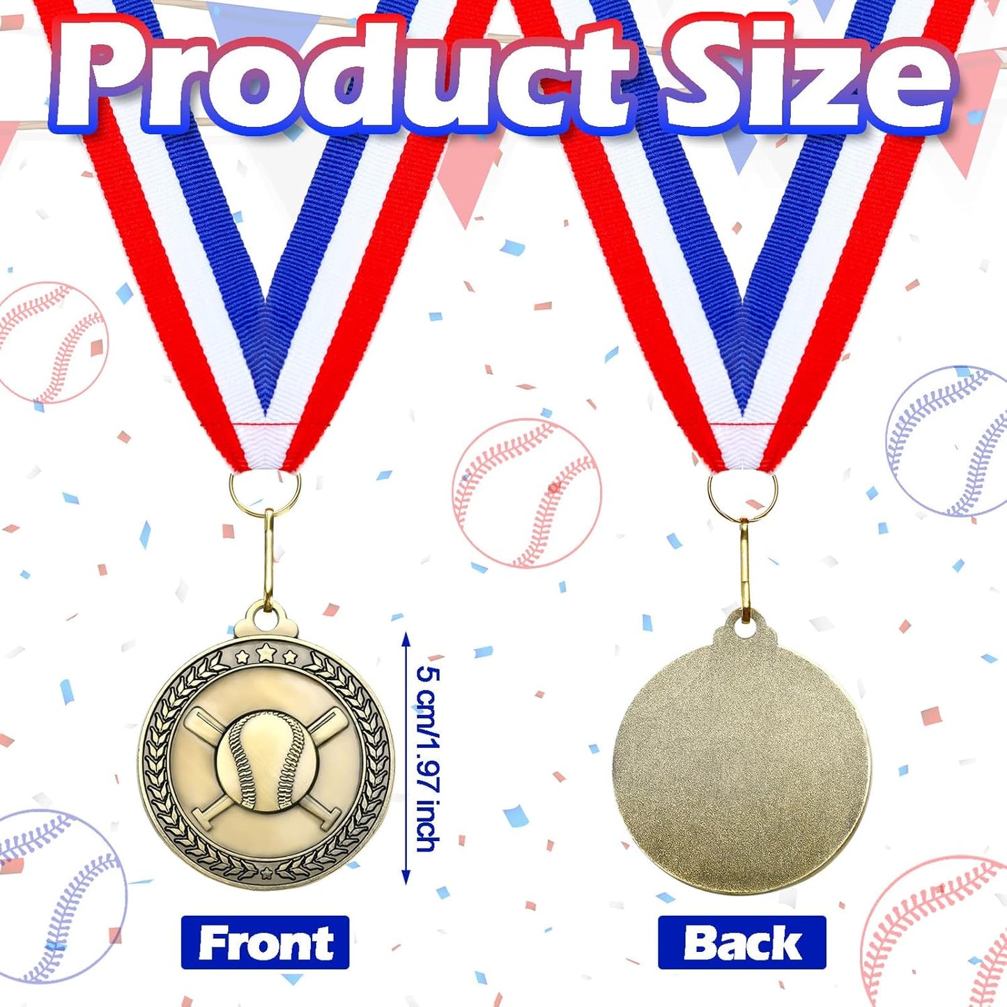 Remuuly 30 Pcs Gold Medals Bulk 2'' Basketball Soccer Baseball Volleyball Football Lacrosse Kickball Cheer Bowling Trophy Medals for Awards for Sports Participation Winner Gift