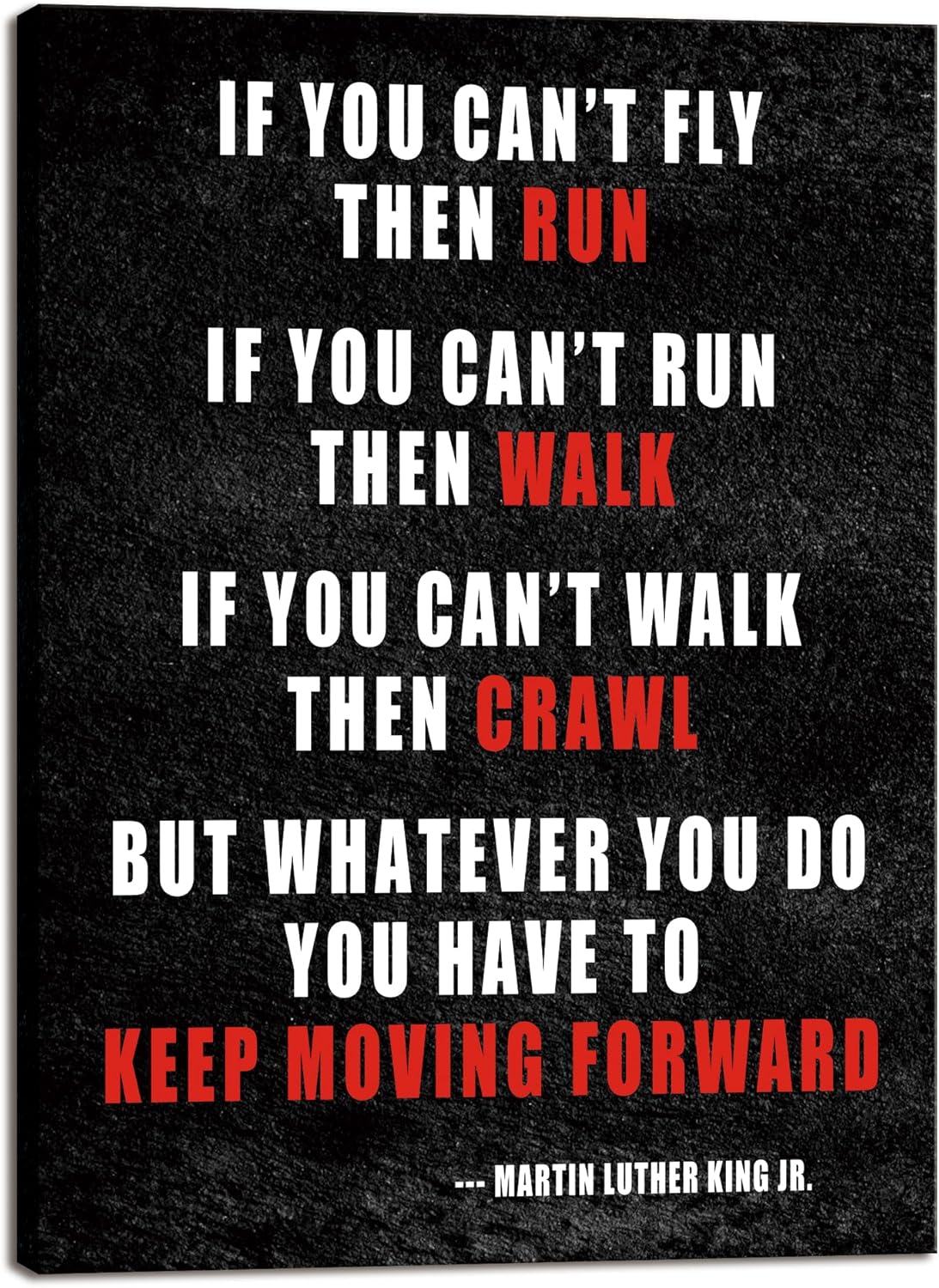 Pyradecor Keep Moving Forward Motivational Classroom Positive Quotes Inspirational Poster Canvas Prints Wall Art for Office Living Room Home Decorations