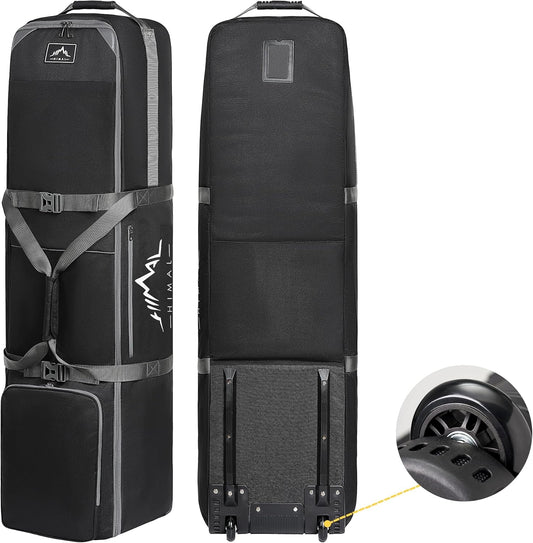 Golf Travel Bag with Wheels, 1200D Heavy Duty Oxford Fabric Golf Travel Case for Airlines