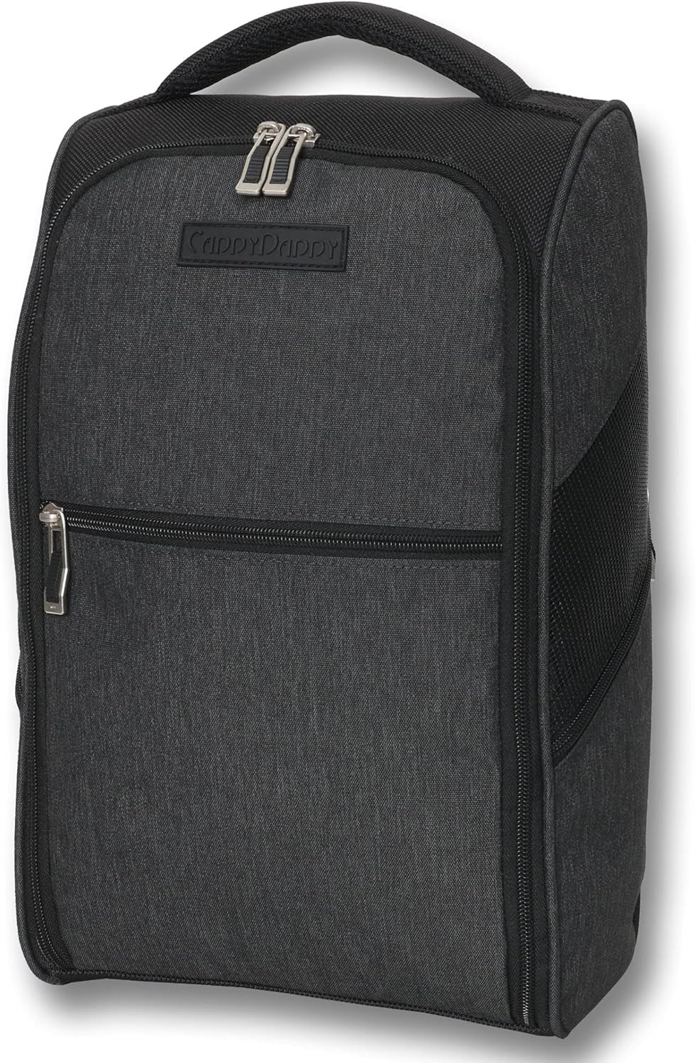 CaddyDaddy Premium Golf Shoe Bag with Ventilated Sides, Internal Shoe Divider, Zipper Closure, Nylon Material, Unisex, Fits Up to Men's Size 14