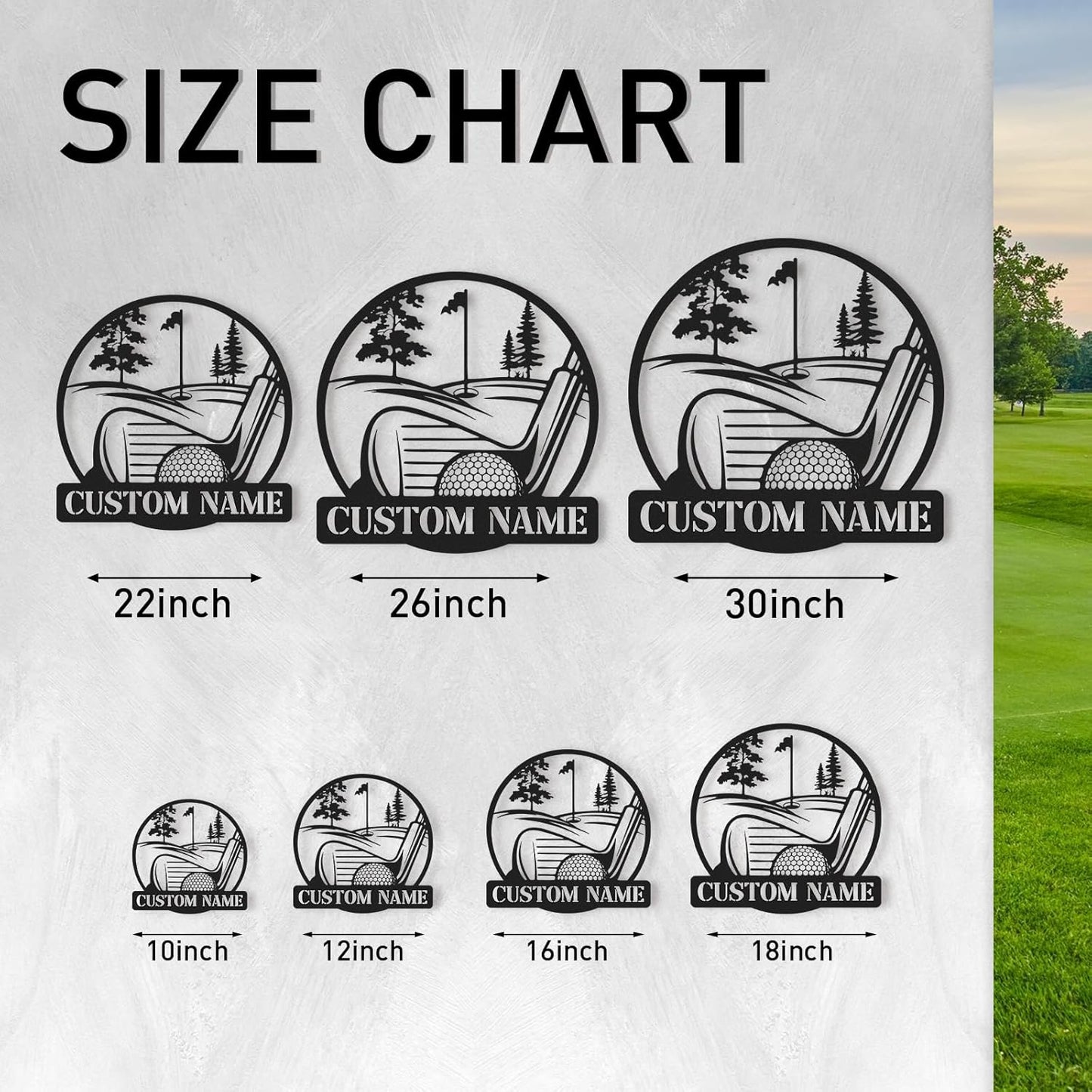 Personalized Golf Metal Wall Art, Vintage Golf Wall Decor, Custom Signs Outdoor Metal, Sports Theme Home Decor for Man Cave Office Garage Bar, Personalized Golf Gifts for Men Dad Father Color06