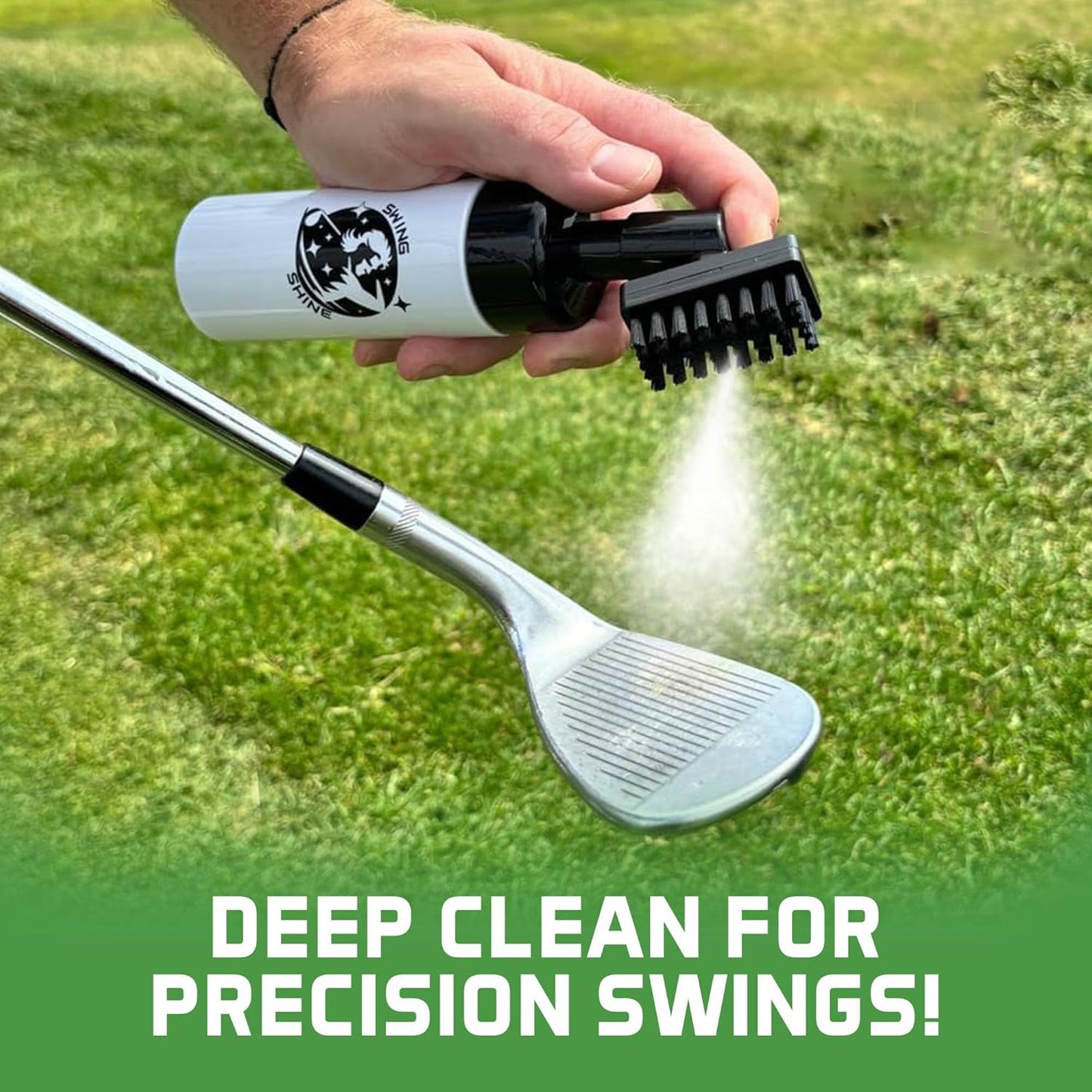 Golf Club Cleaner- Microfiber Golf Towel- Golf Club Cleaner Brush-Holds 6oz of Water- Golf Club Spray Bottle- Compact and Durable, Golf Accessories for Men- Golf Club Spray Brush with Water