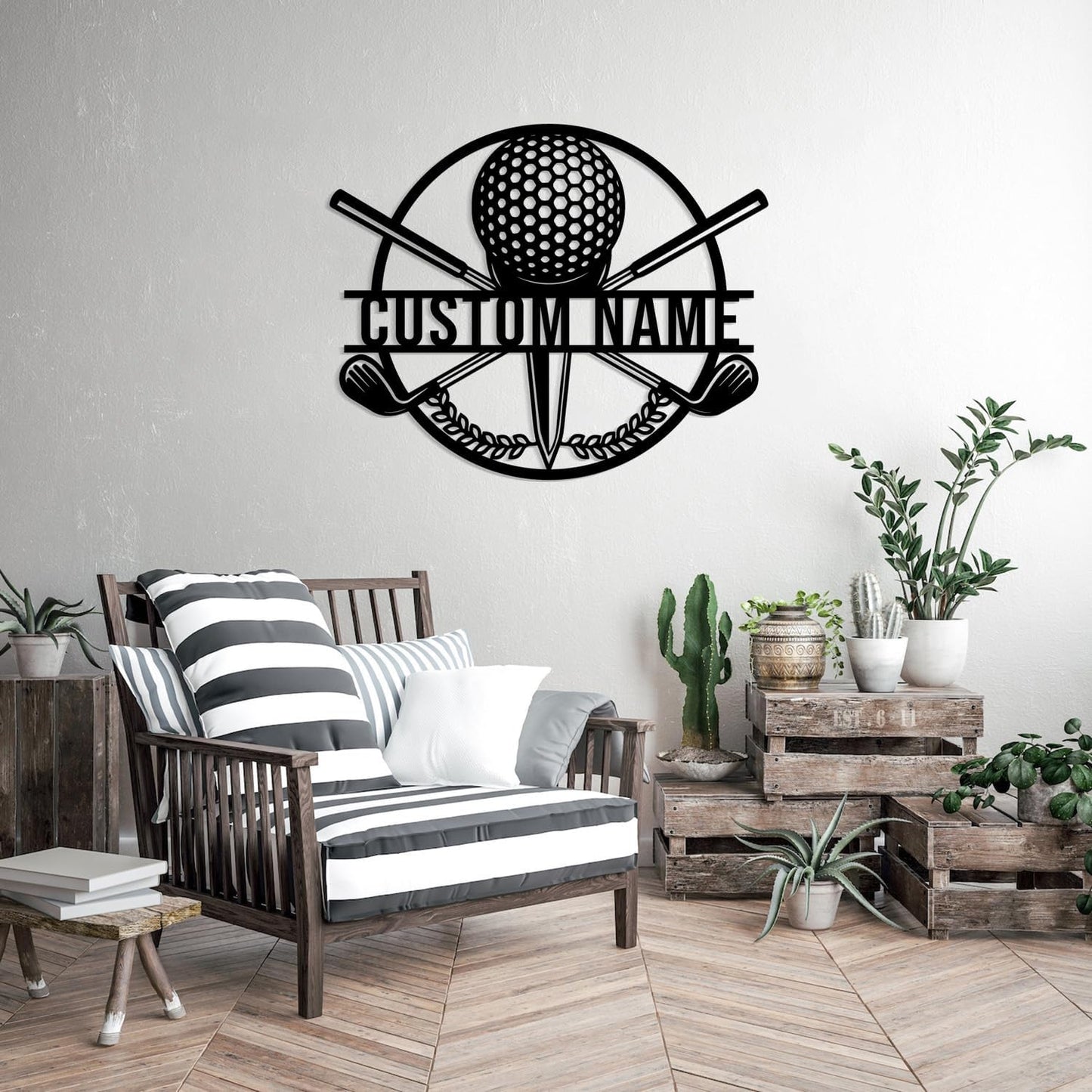 Custom Golf Metal Signs, Personalized Signage Wall Art Decor, Golfer Name Signs, Golf Metal Home Decor, Golf Club Signs (Style-3)