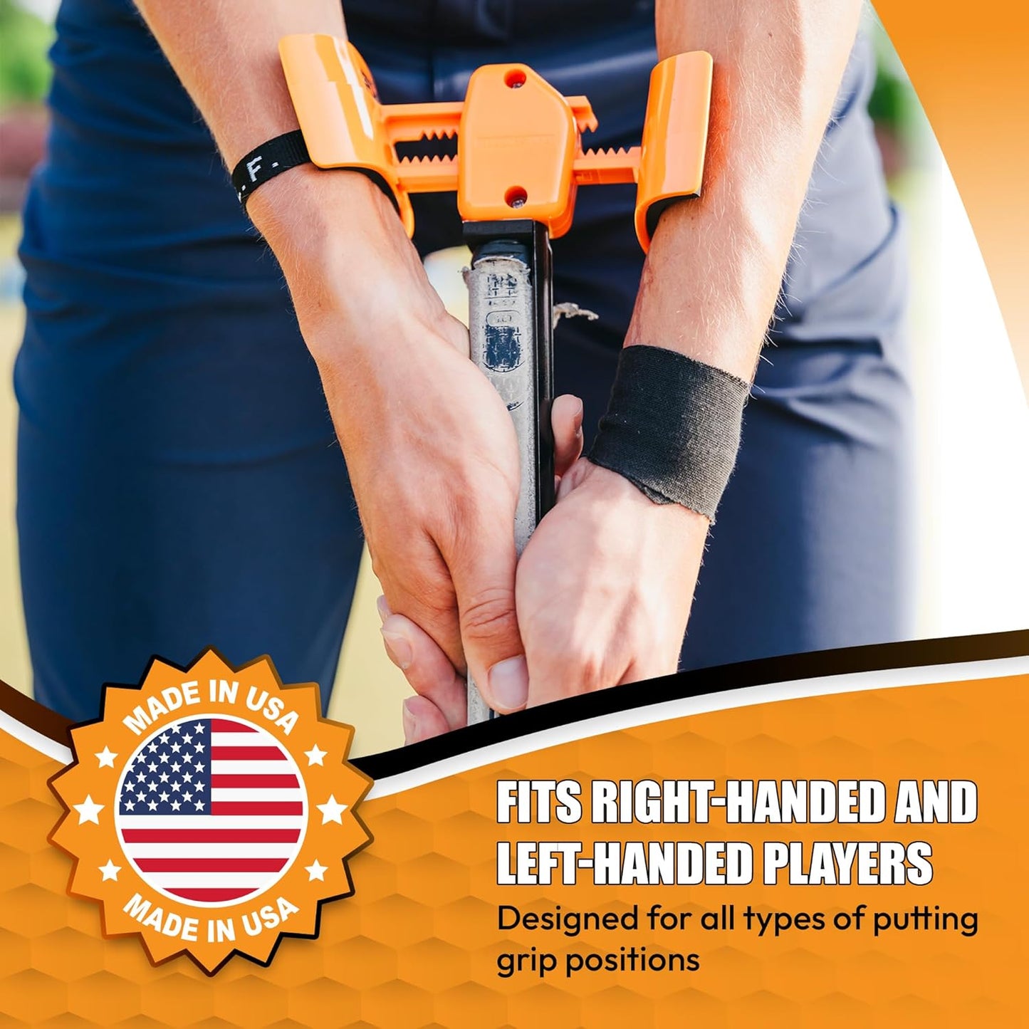Orange Whip Golf Putting Aid Trainer, Patented Short Game Golf Swing Training for Precision and Accuracy, Made in USA by Orange Whip