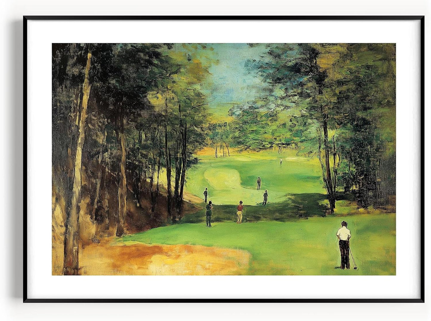 Vintage Golf Course Premium Giclee Fine Art Prints - Antique Style Golf Course Painting Posters, Golf Wall Art, Aesthetic Golfing Poster for Home Office Decor, Ready to Frame
