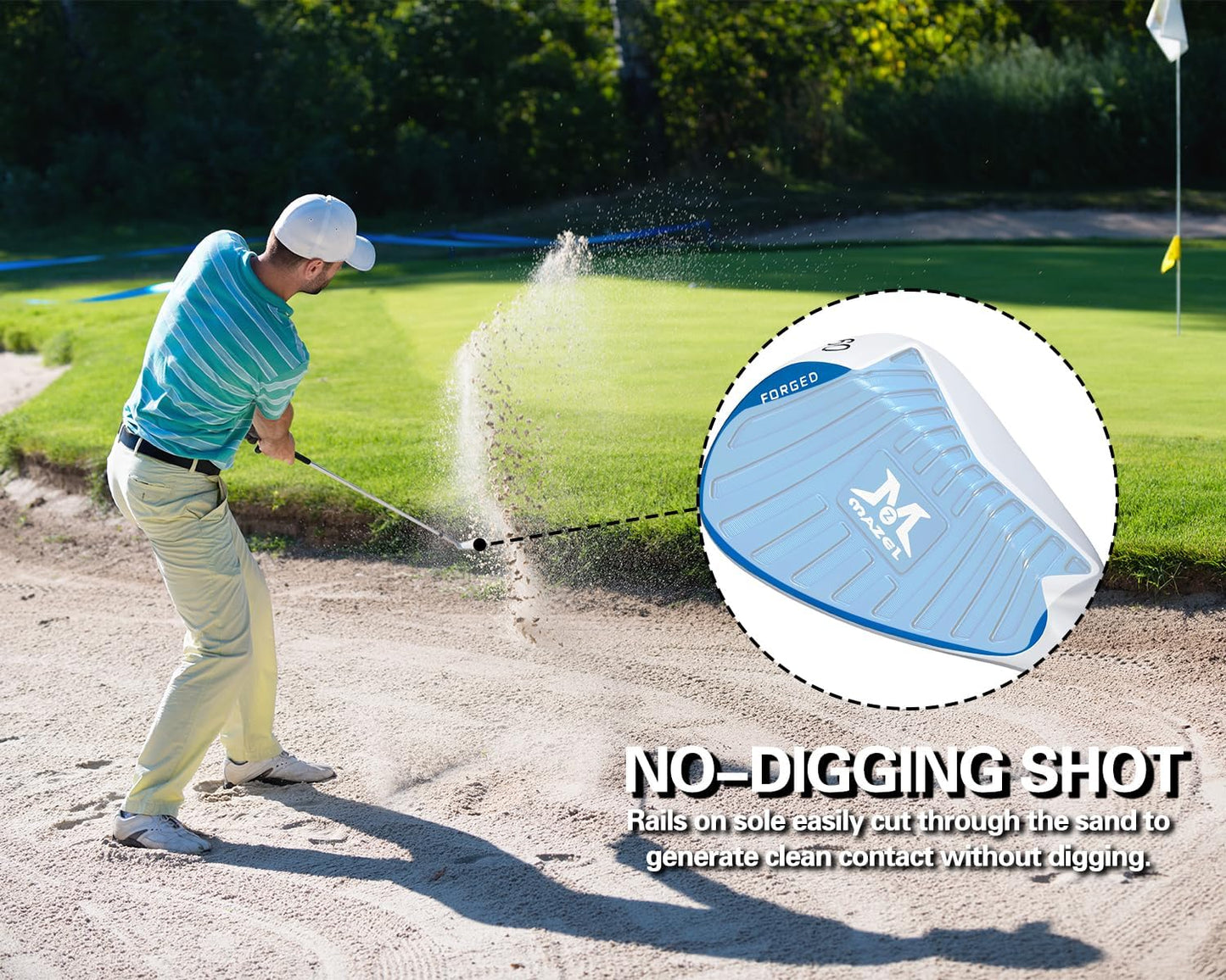 MAZEL Forged Golf Sand Wedge,Gap Wedge,Lob Wedge for Men,48/52/54/56/58/60 Degree Individual Golf Wedge,Milled Face for More Spin,Right Hand