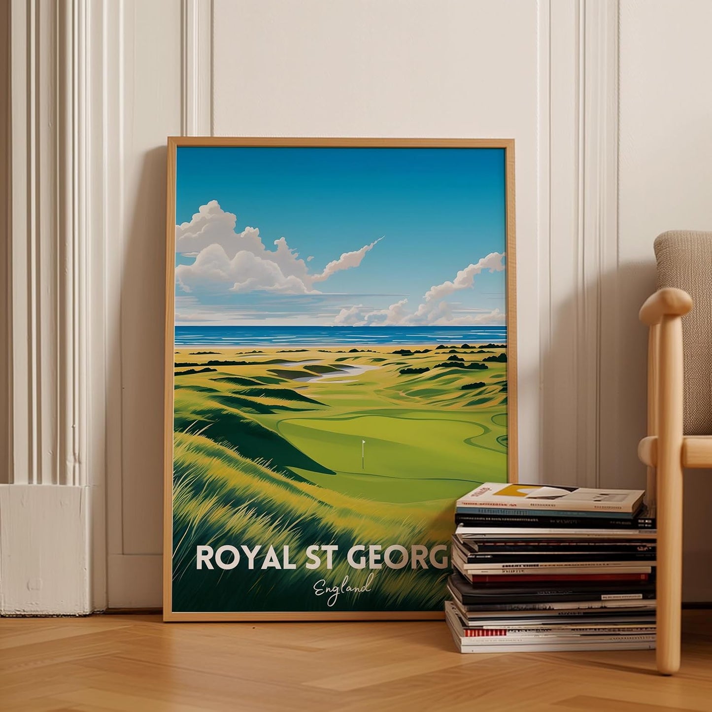 Golf Course Premium Giclee Fine Art Prints - Augusta, Pebble Beach, Pinehurst, Golf Course Posters, Golf Wall Art, Aesthetic Poster for Home Office Decor, Ready to Frame
