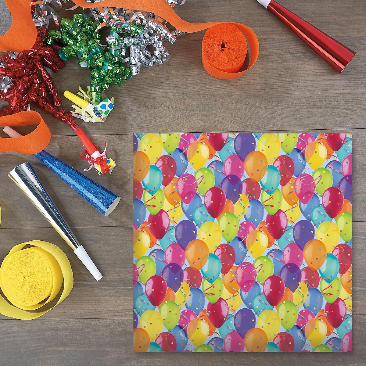 Current Photo Balloons Jumbo Gift Wrap Roll - 23 Inches x 32 Feet (61 Square Feet Total), Peek-Proof, For Birthdays, Graduations, Baby Showers and More