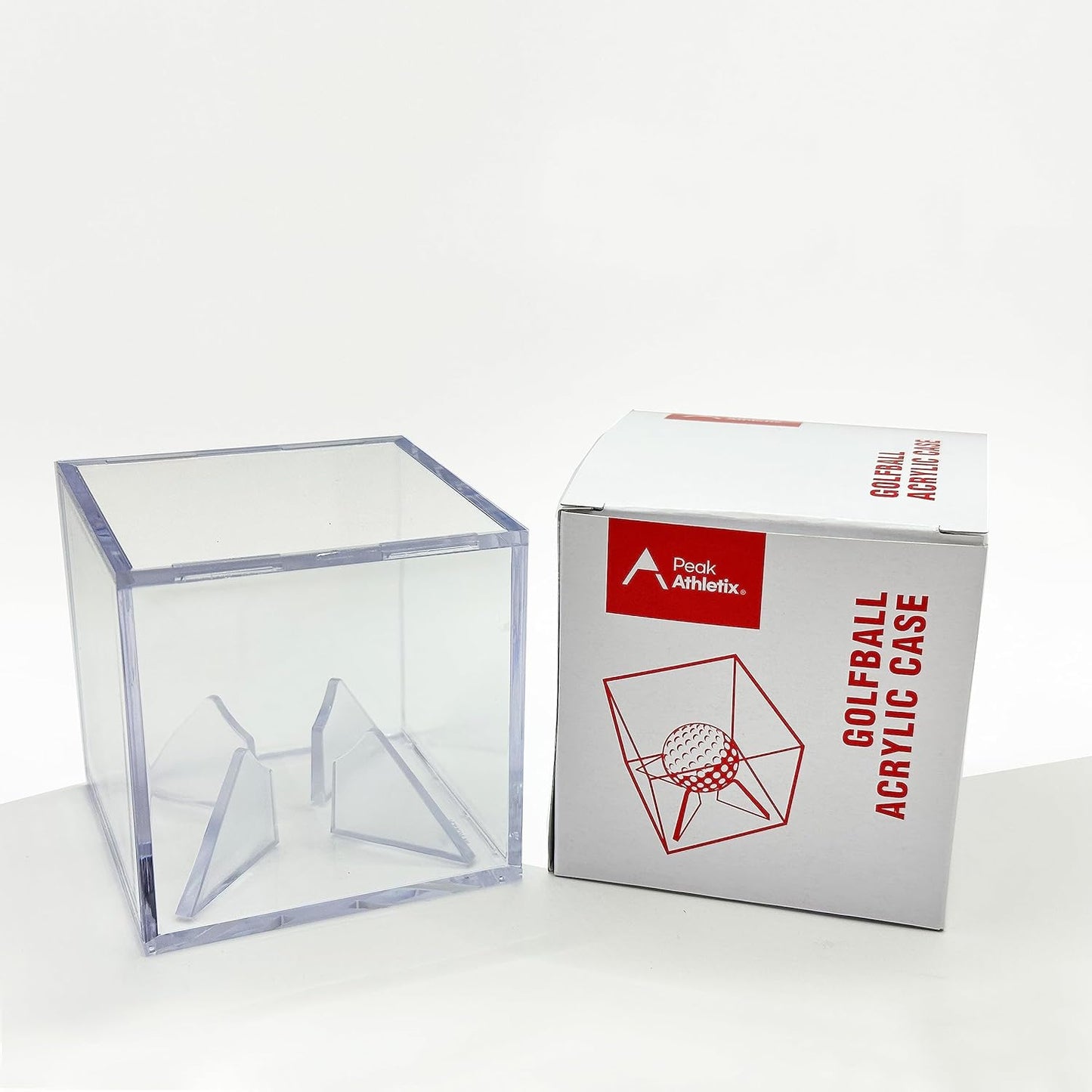 Baseball & Golf Ball Display Case Acrylic Cube Square Clear Memorabilia Display & Storage Sports Official Baseball Accessories (Golf Ball Case, Standard)